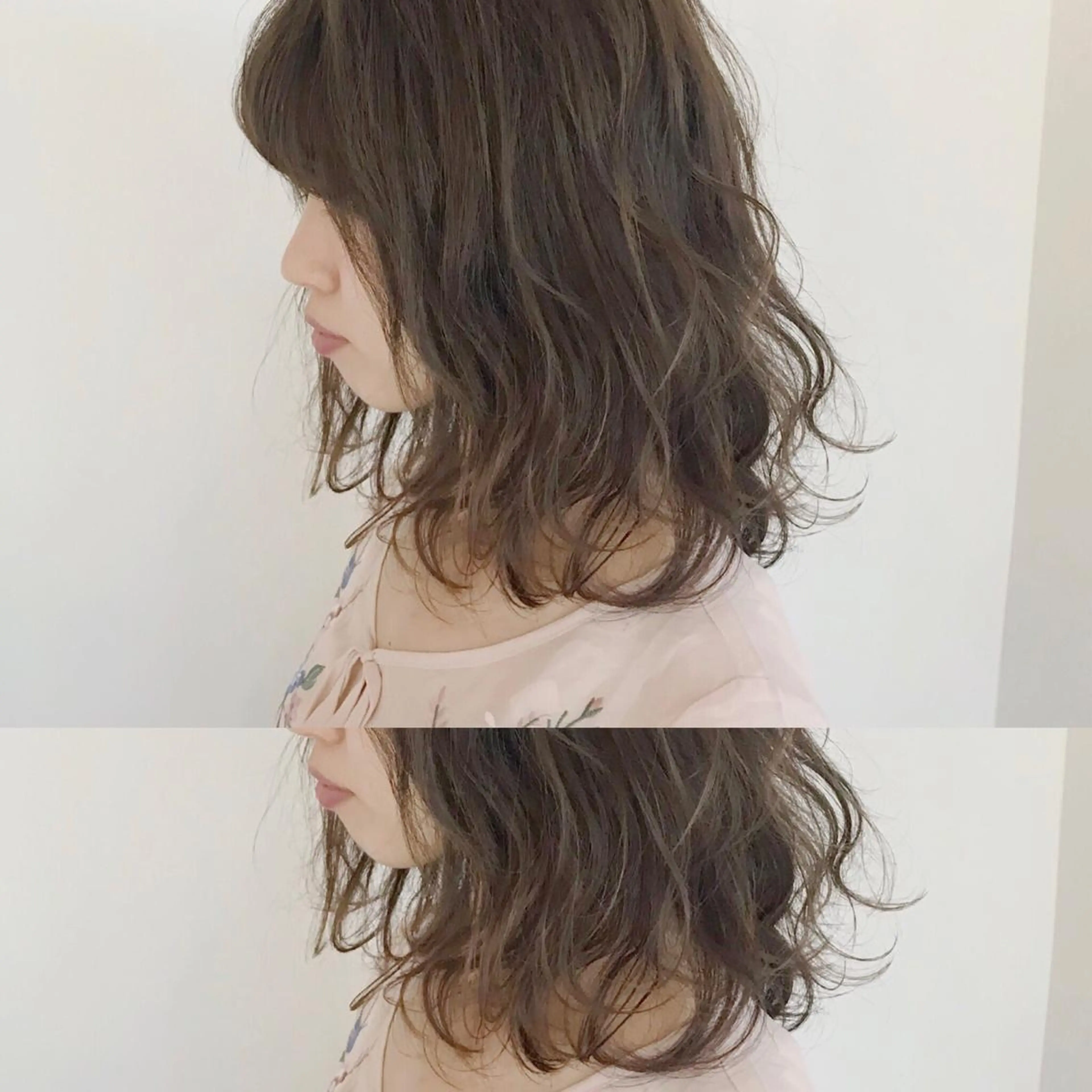 ミディアム カラー ベージュカラー 透明感カラー ボブ・レイヤーカット 吉敷航一のヘアスタイル