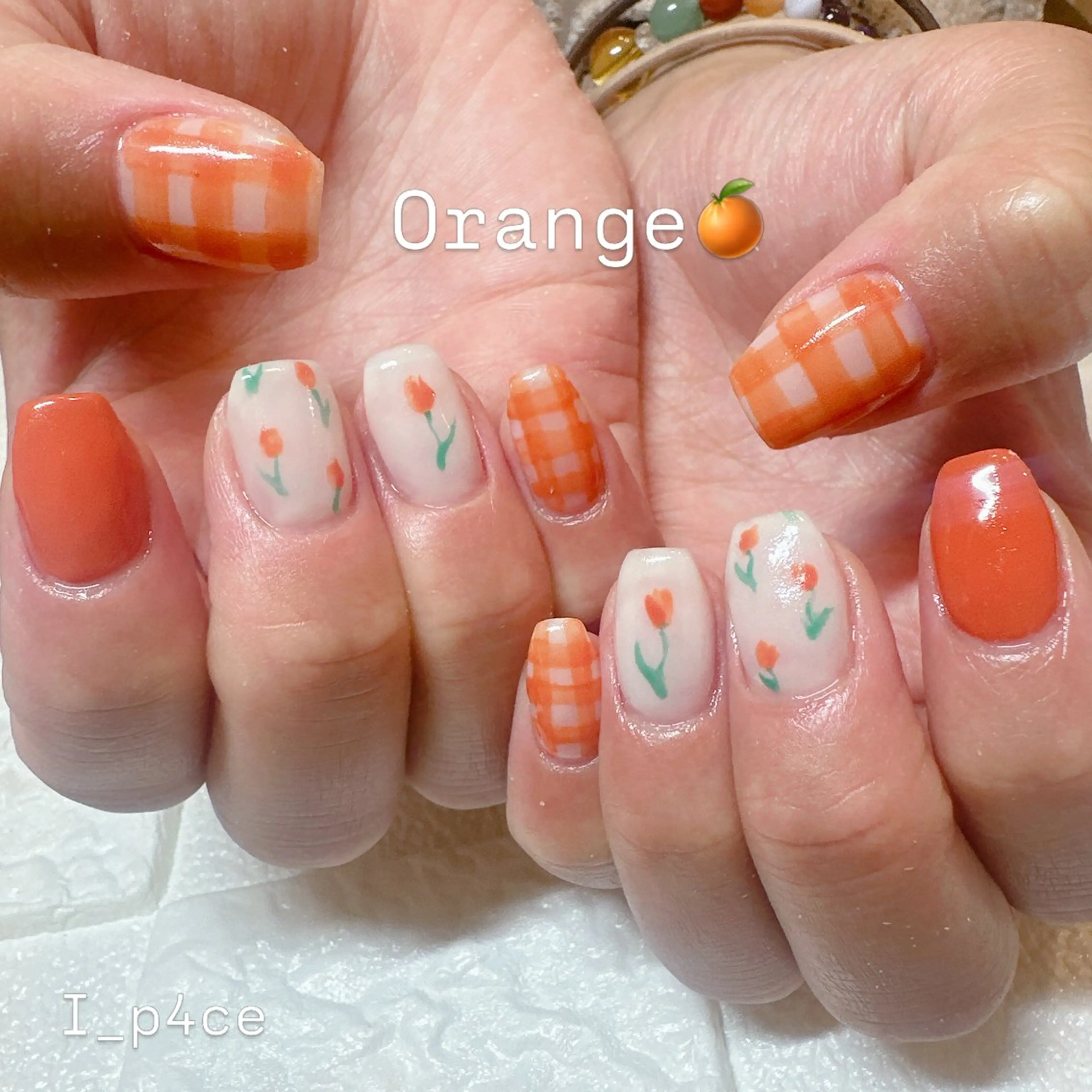 ネイル ハンドネイル I_p4ce所属・I_p4ce 🍊あい🍊のネイルデザイン