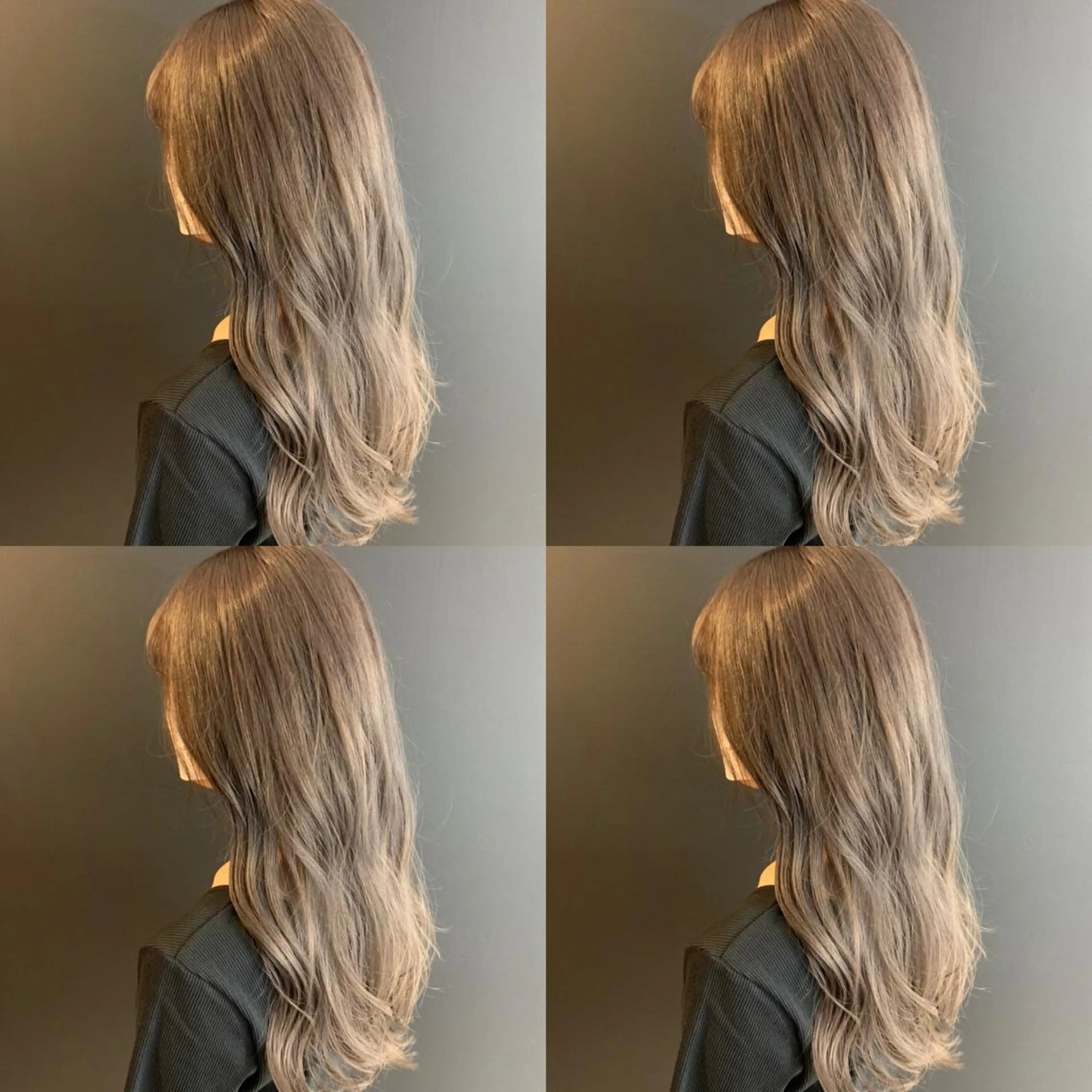 セミロング カラー グレージュ ミルクティーグレージュ カット ヘアカラー トリートメント ✨髪質改善✖︎韓国 レイヤー✨ナカムラのヘアスタイル