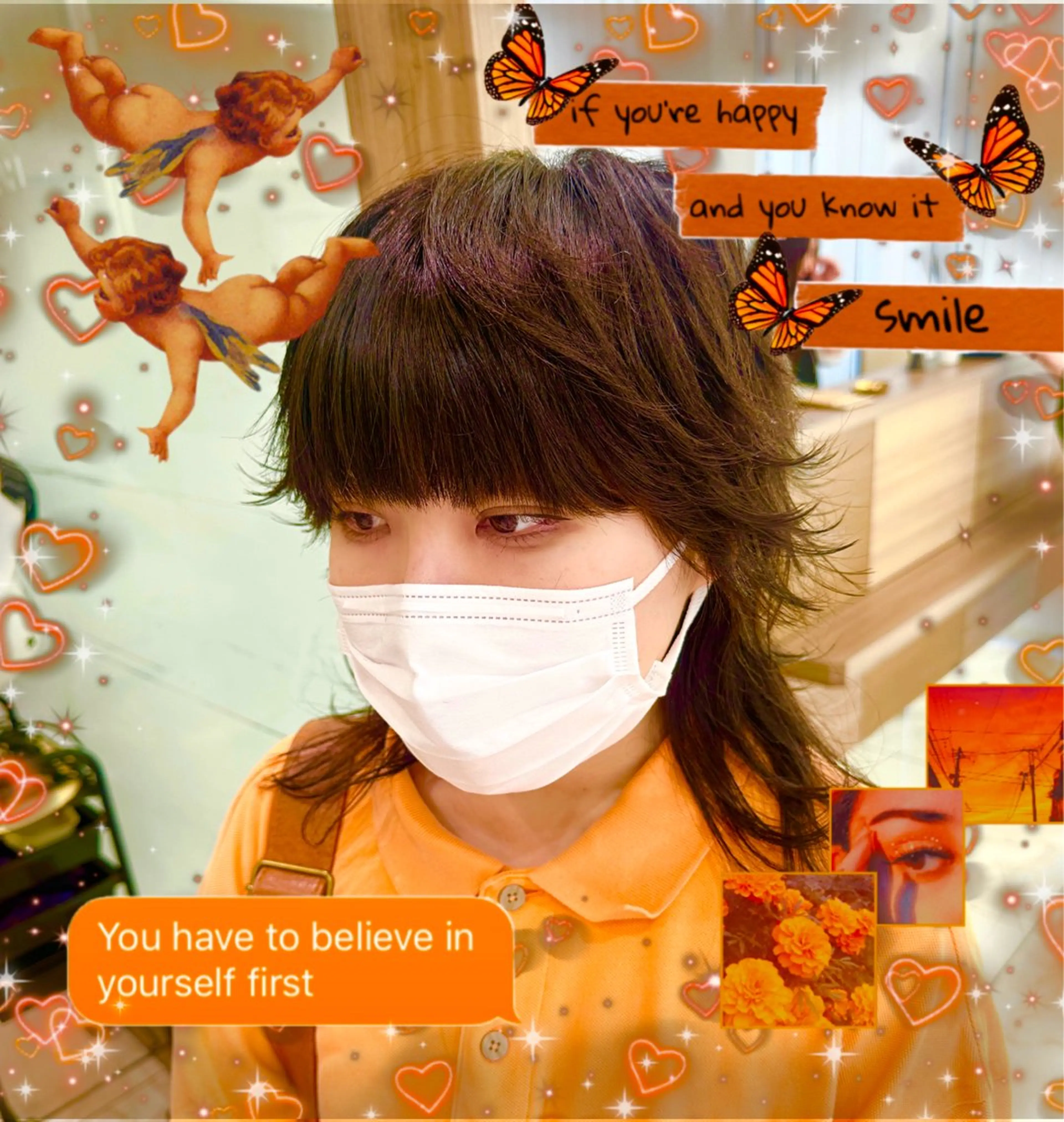 ミディアム 外ハネヘア ウルフカット hollo原宿所属・パーマ/ハイトーン 🎀Rumiのヘアスタイル