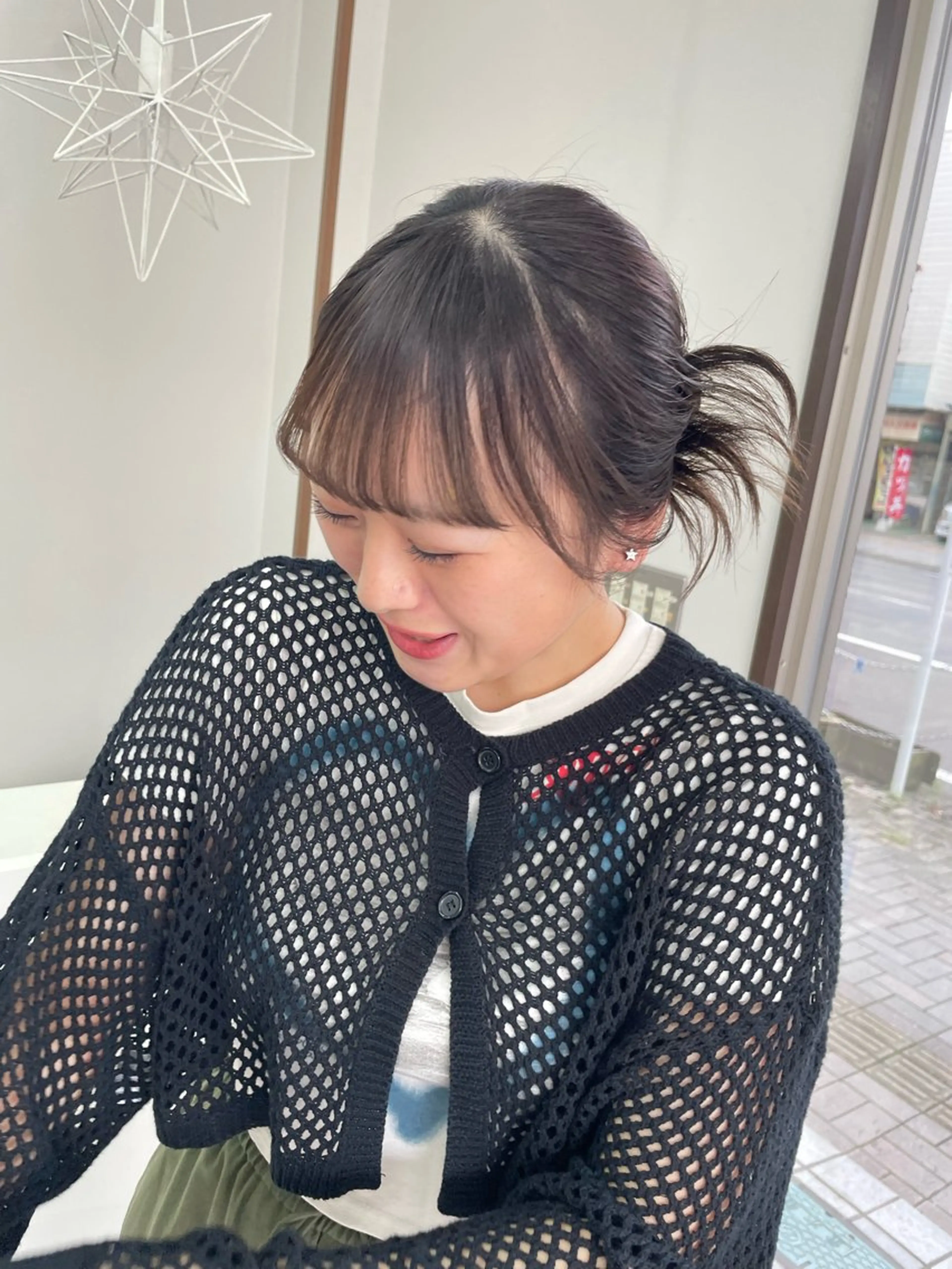 ロング ヘアアレンジ オノ アカネのヘアスタイル