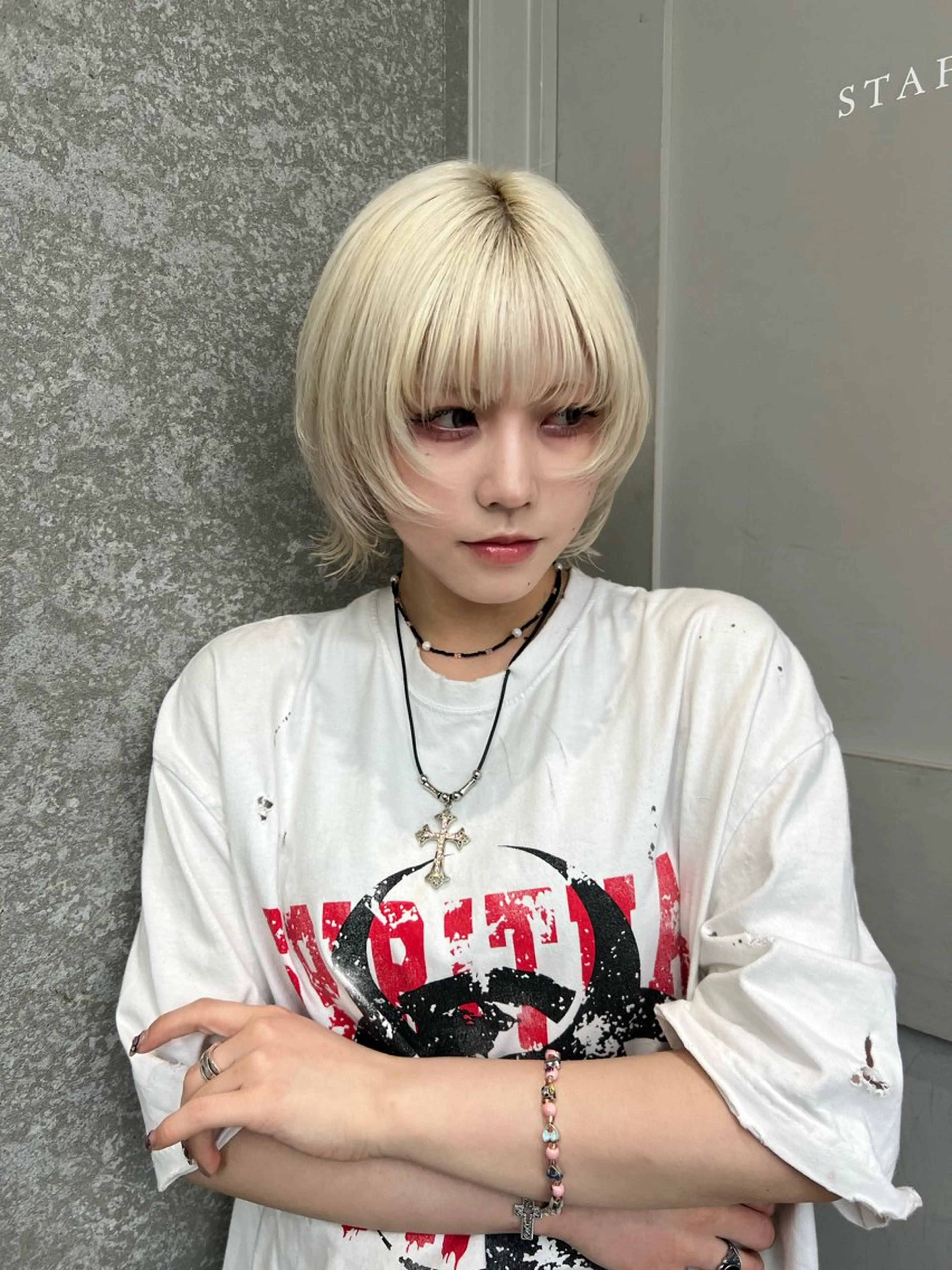 ミディアム カラー カット ヘアカラー トリートメント 髪質改善/ボブ/ ハイトーン❣️yuiのヘアスタイル