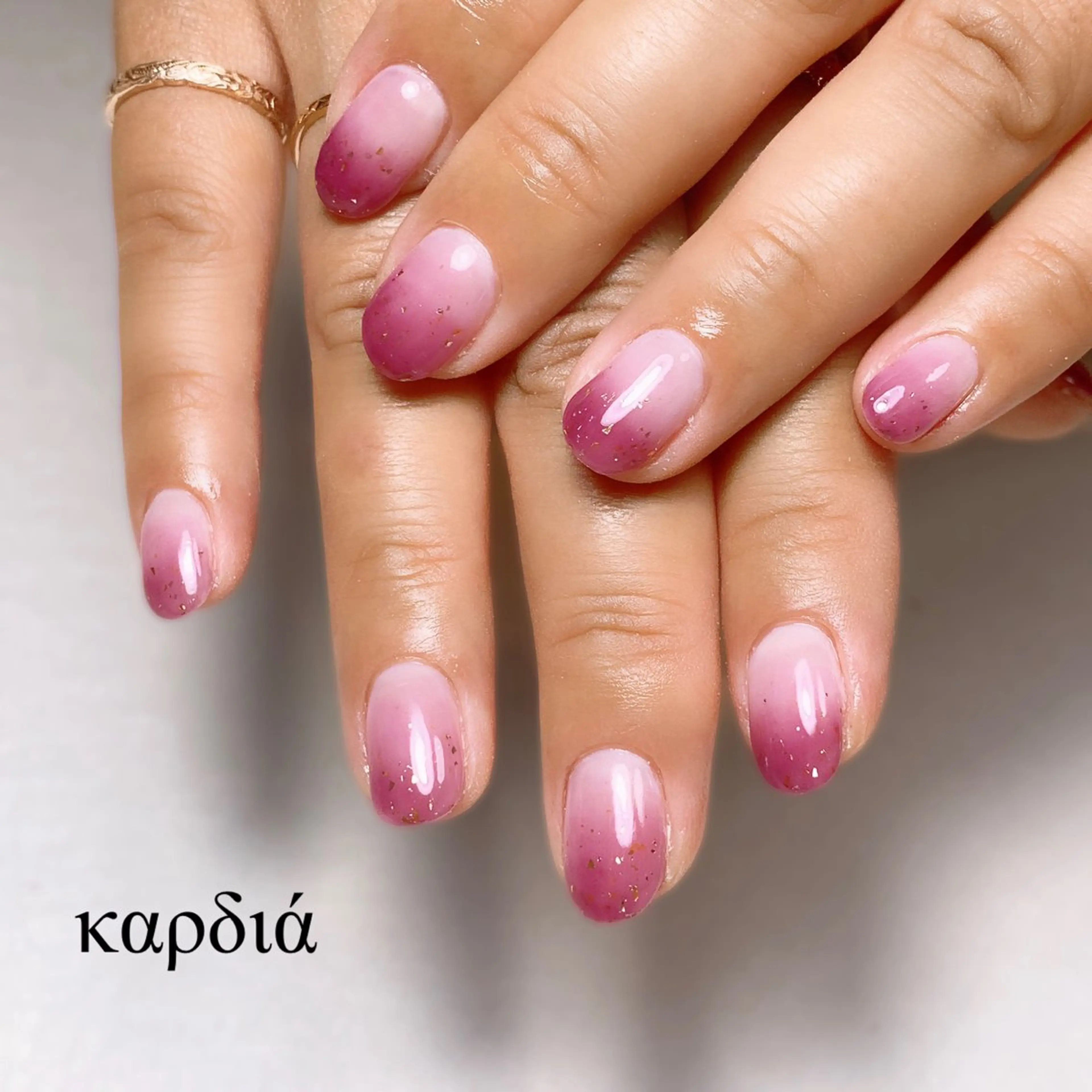 ネイル ハンドネイル καρδιά -ｶﾙﾃﾞｨｱ-のネイルデザイン