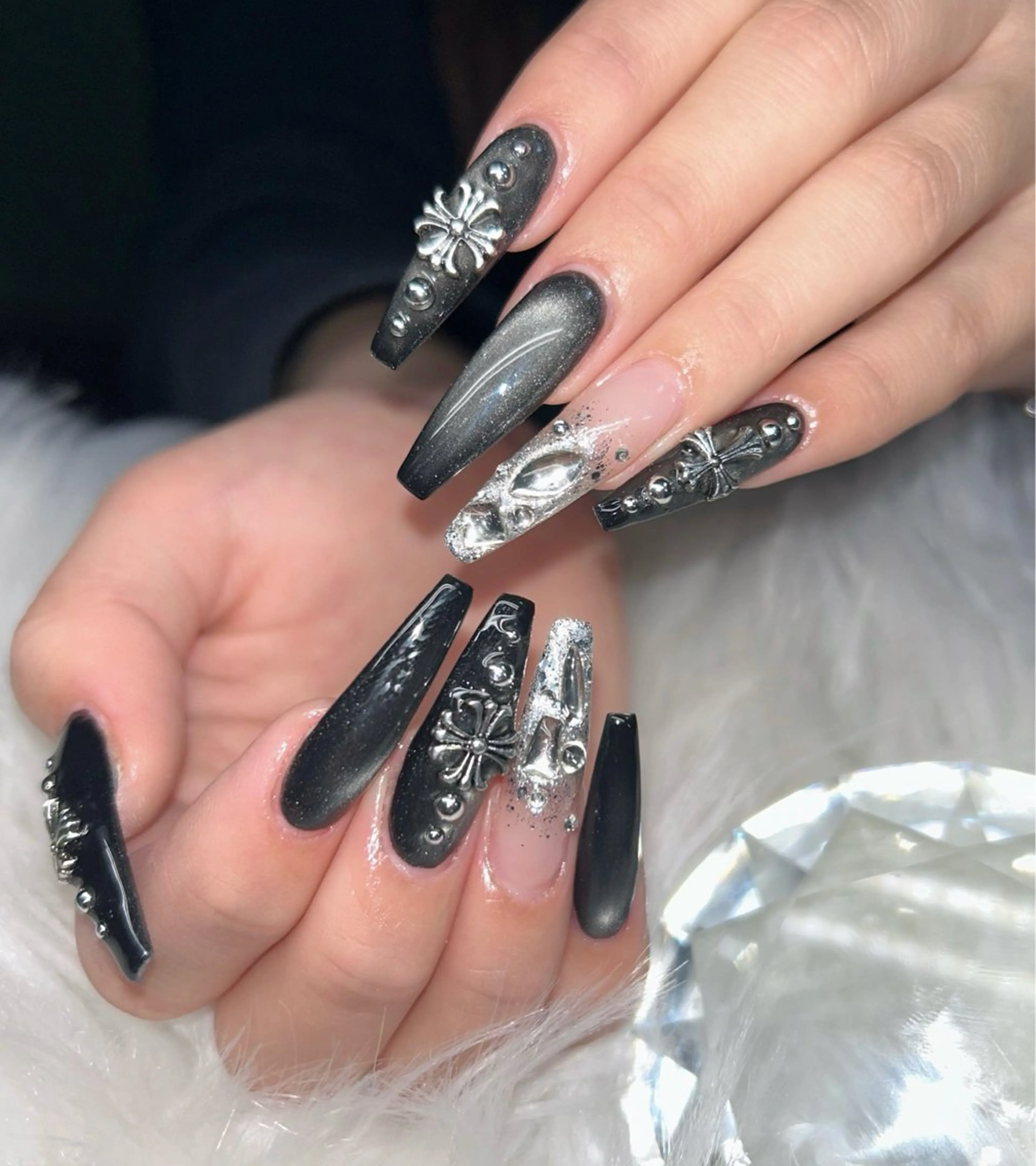 ネイル アートネイル オーロラネイル チークネイル 長さ出し フットネイル ハンドネイル Chan nailsのネイルデザイン