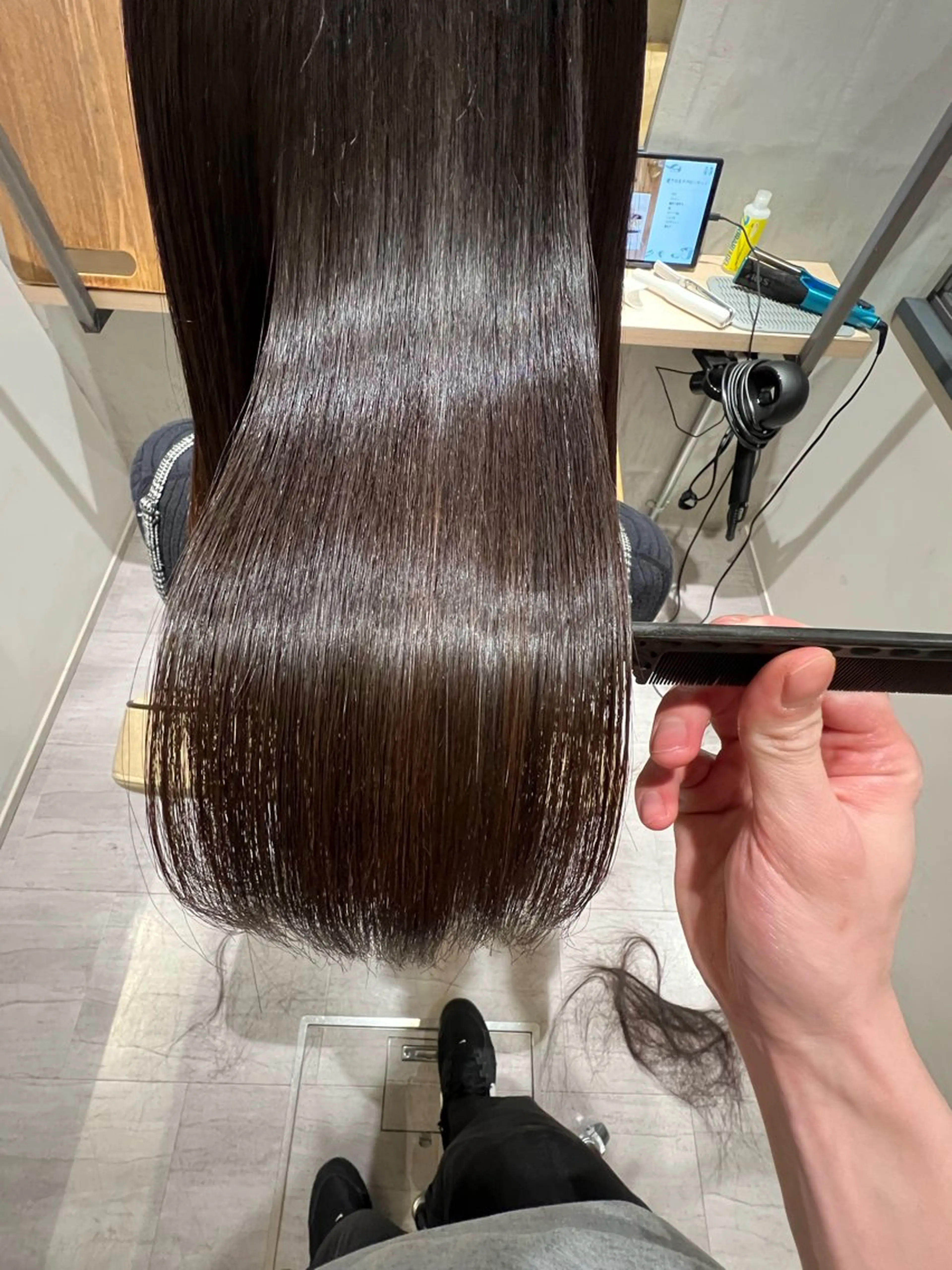 ロング トリートメント カット 縮毛矯正 トリートメント 美髪矯正特化 花川大樹のヘアスタイル