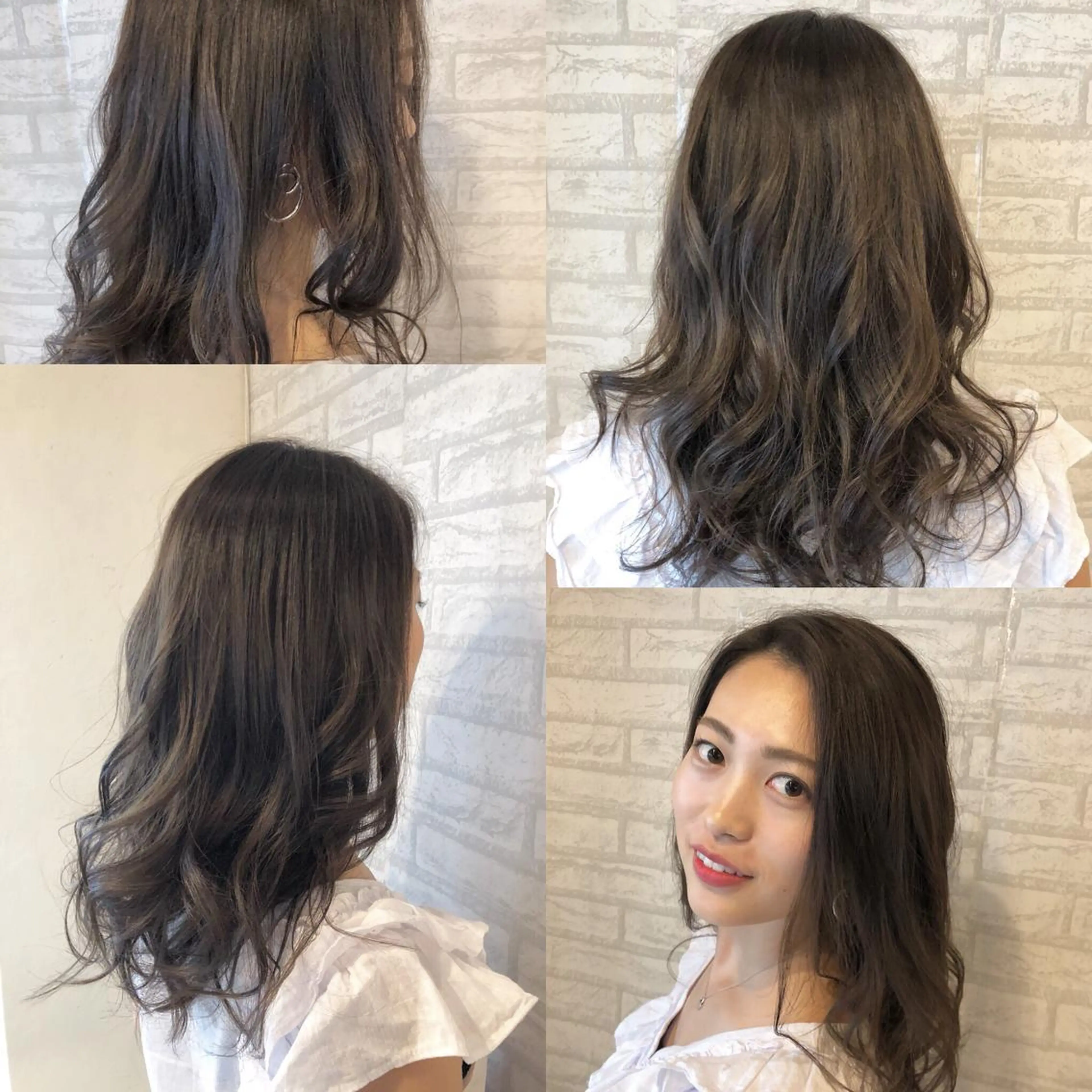 ミディアム アッシュ カット ヘアカラー トリートメント JILBLAN京都 ショート/ハイライトのヘアスタイル