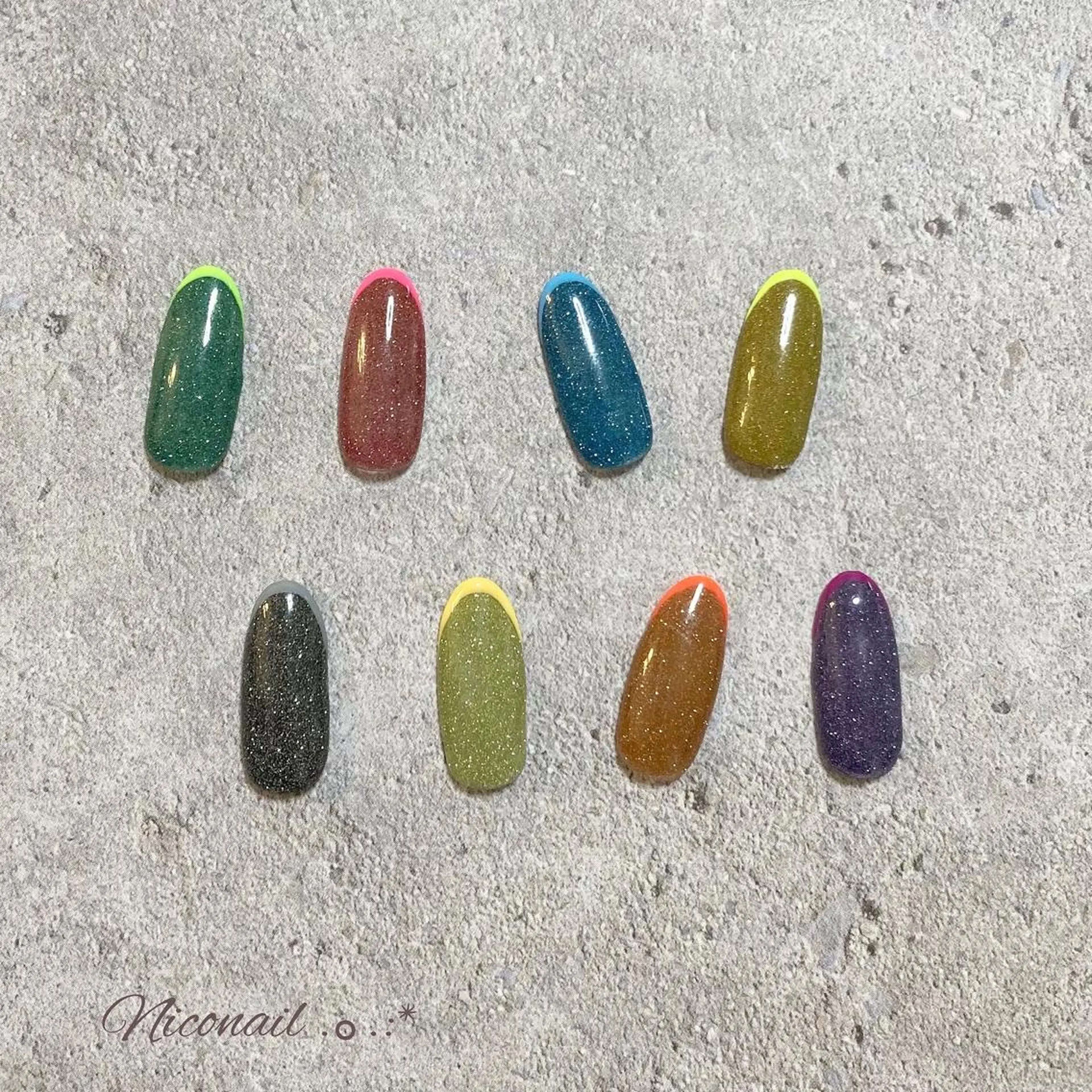 ネイル フラッシュネイル フレンチネイル Niconail ☆ 仙川/ Aiのネイルデザイン