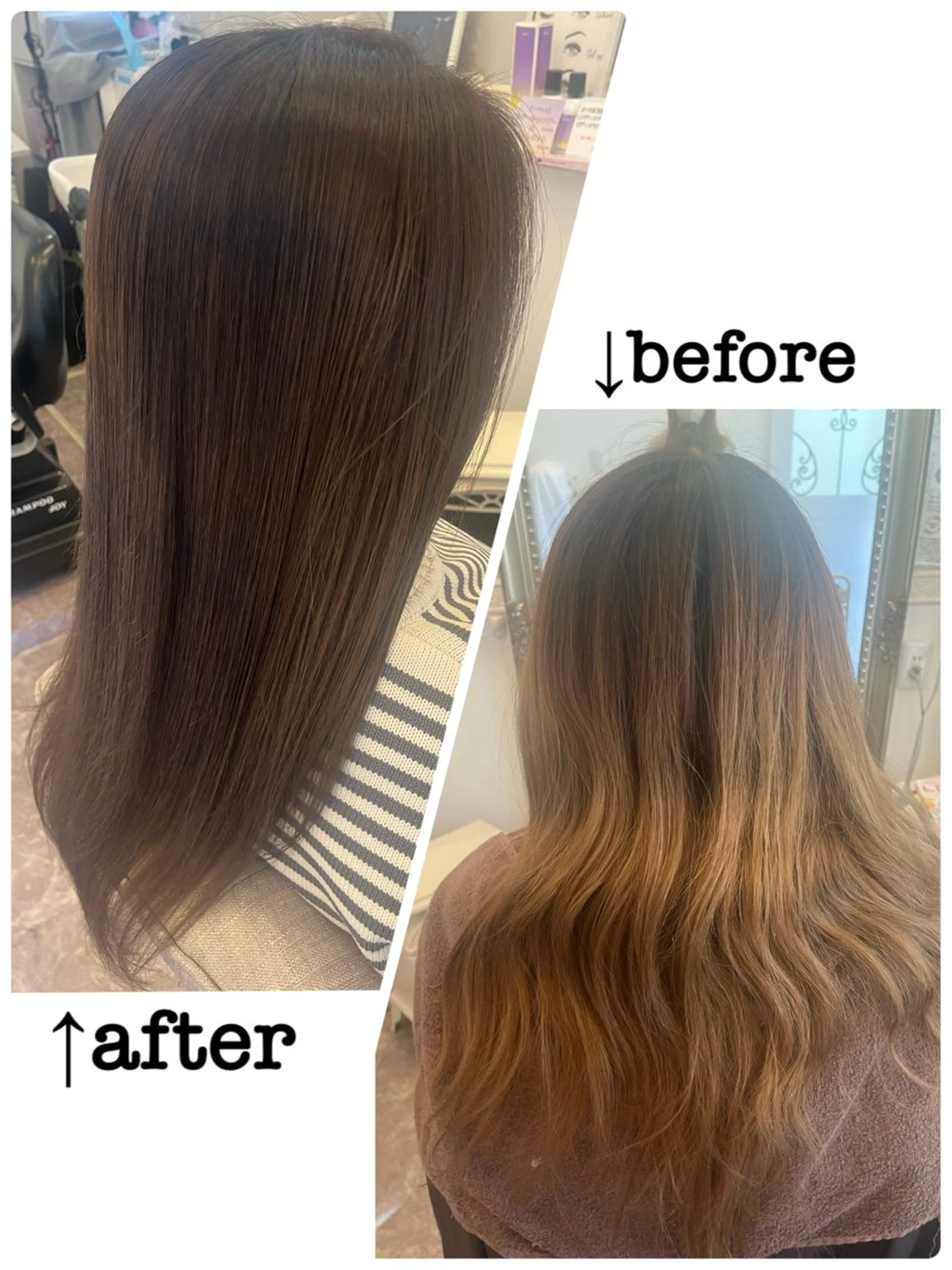 ロング 縮毛矯正 La.fleur ラ.フルールのヘアスタイル