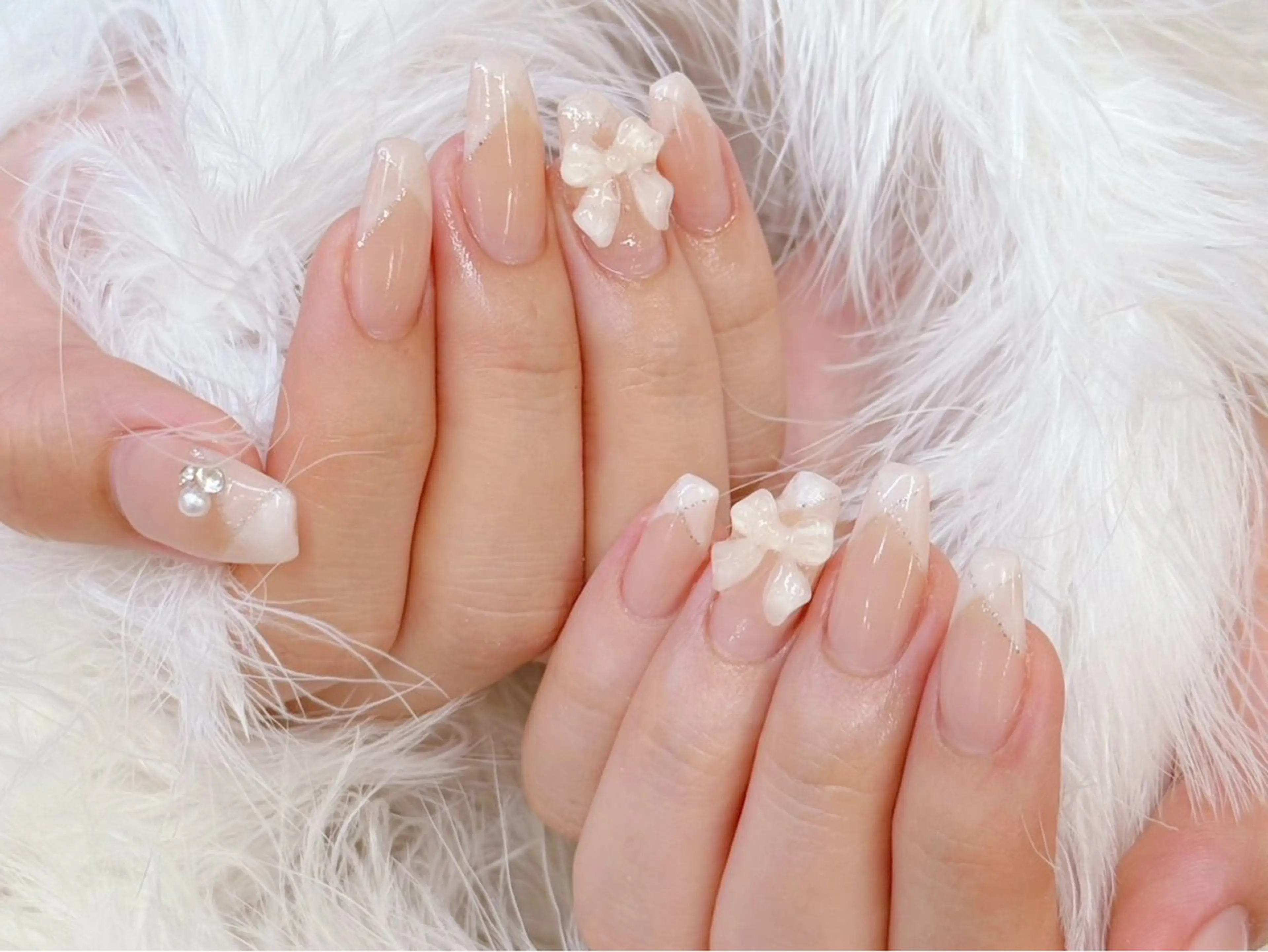 ネイル アートネイル フラッシュネイル フラワーネイル ジェルネイル ガーリー ハンドネイル Puti nailのネイルデザイン