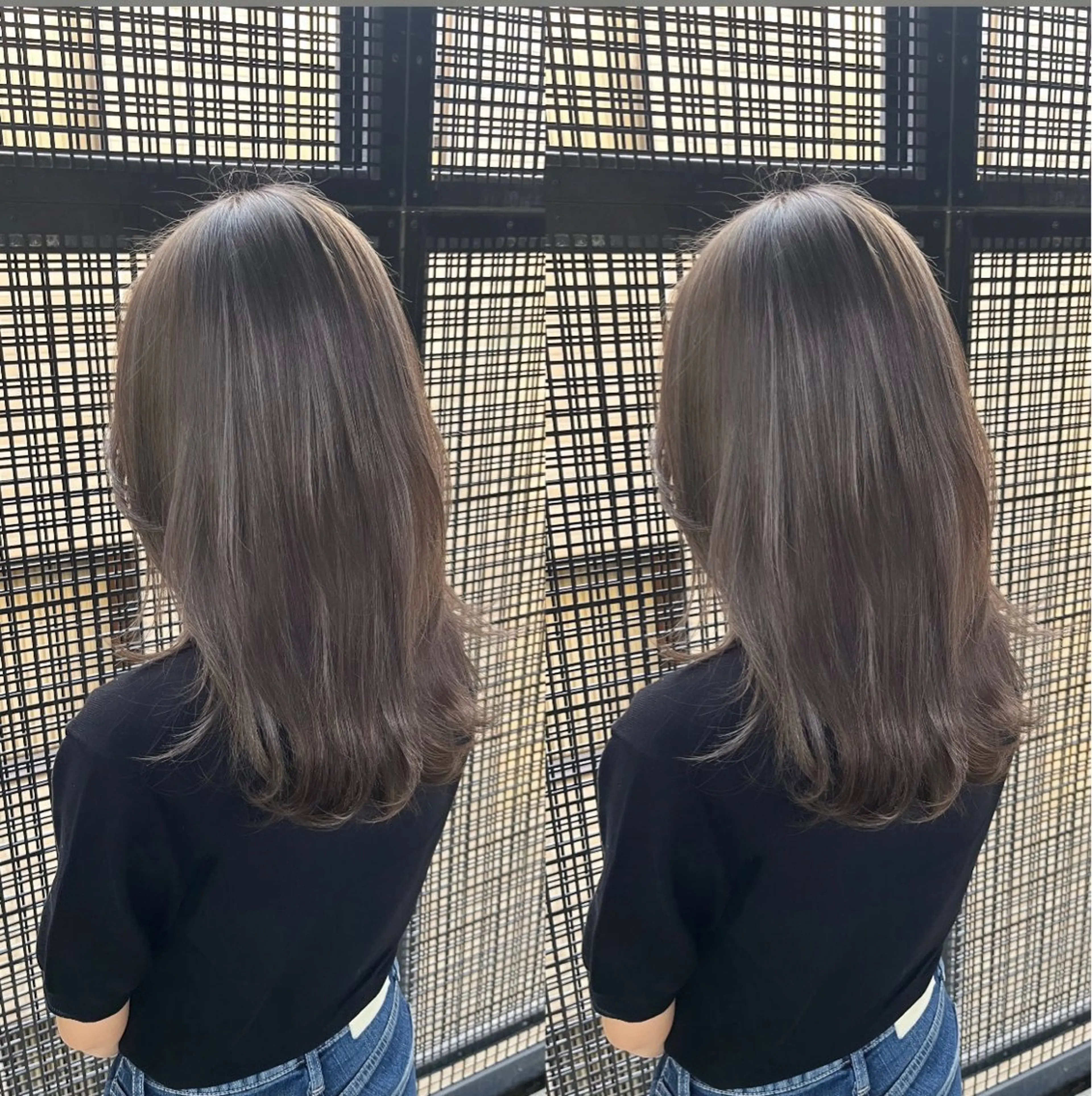 カラー ブリーチ グレージュ 🖤西嶋　桃花🖤 エクステ/レイヤーのヘアスタイル