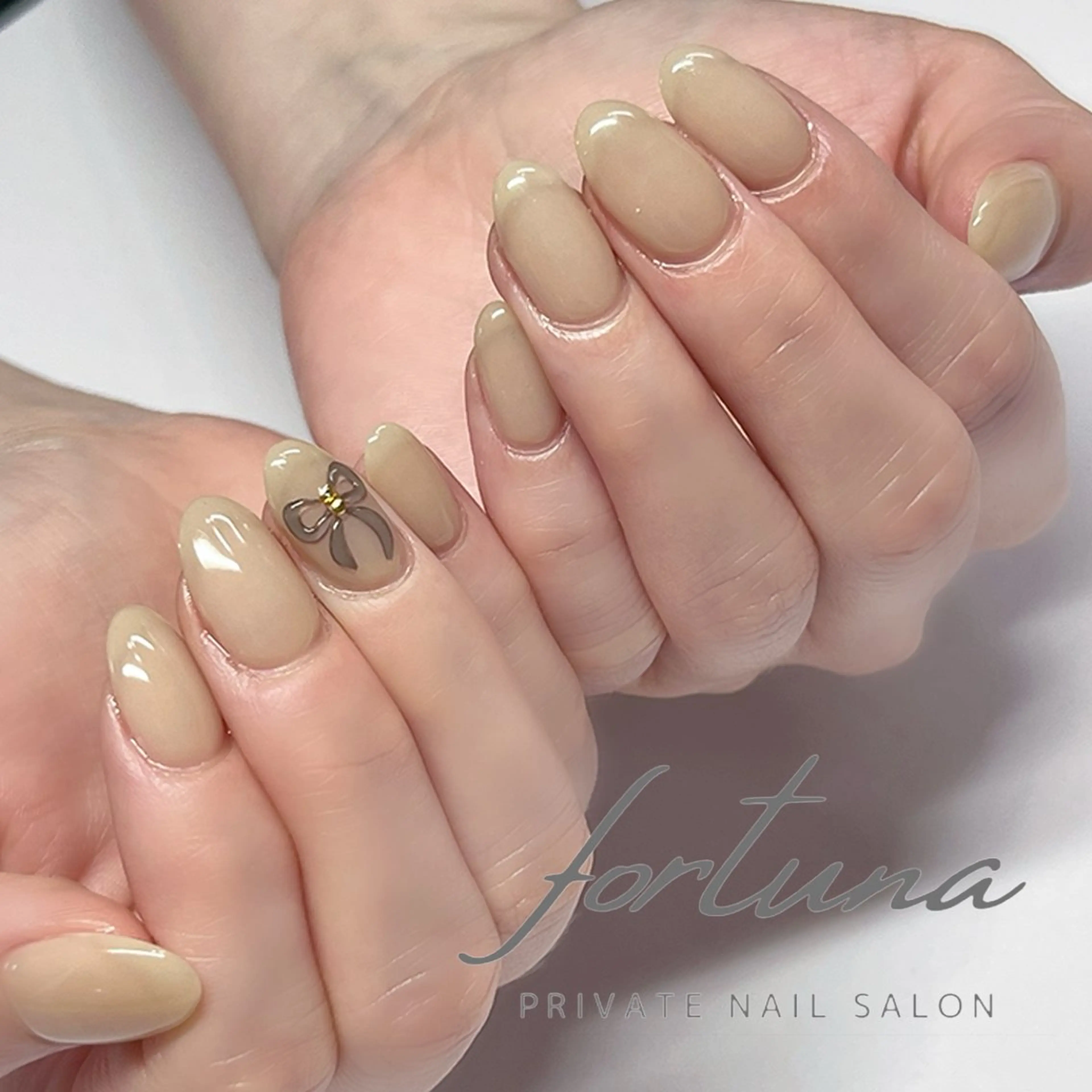 ネイル アートネイル ジェルネイル ワンカラーネイル パラジェル ぷっくりネイル fortuna 武藤裕美のネイルデザイン