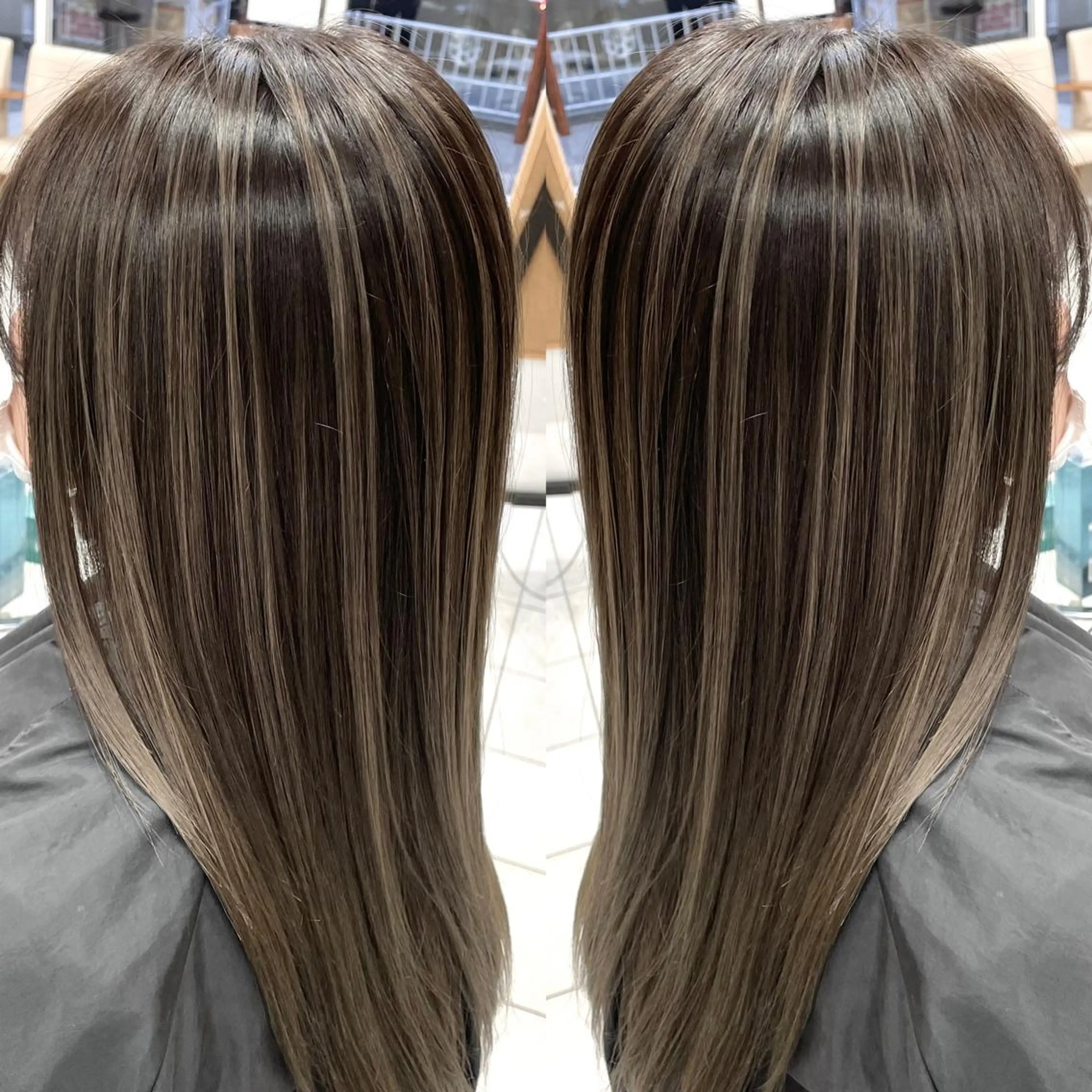 セミロング カラー カット ヘアカラー トリートメント 縮毛/レイヤー 韓国/橋口のヘアスタイル