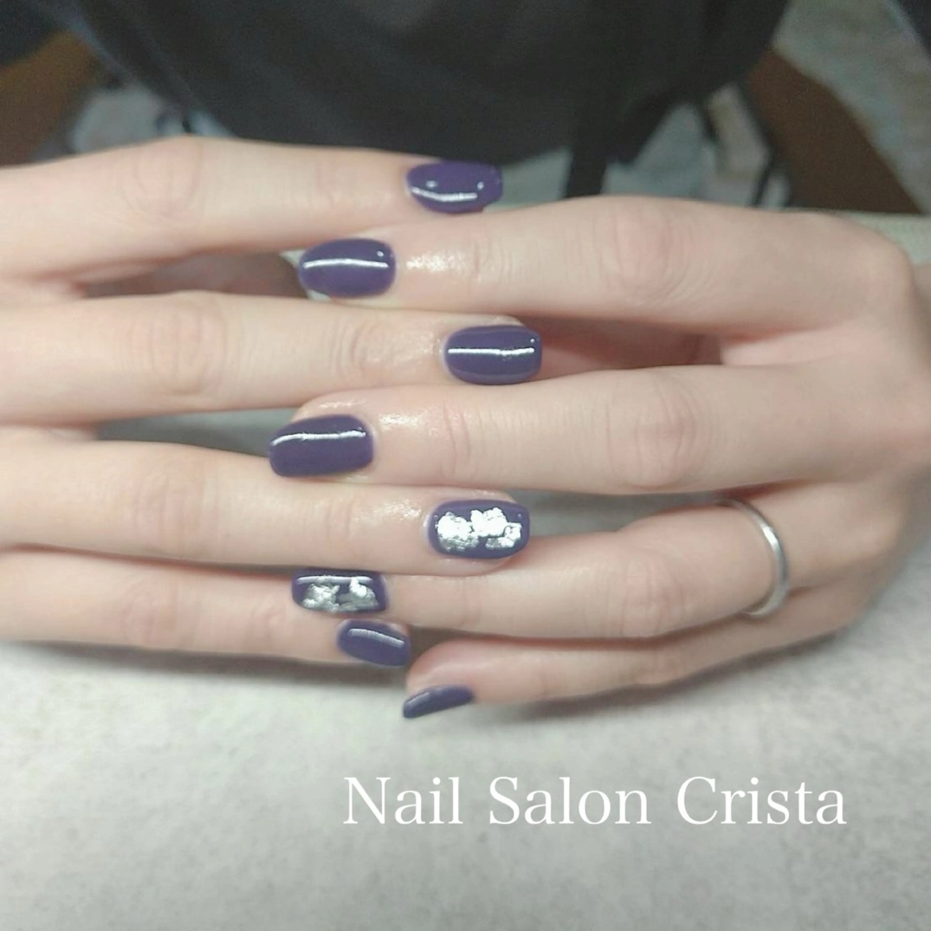 ネイル フットネイル ジェルネイル マグネットネイル オフィスネイル ワンカラーネイル NAILSALON CRISTA所属・🤍CRISTA yui🤍のネイルデザイン