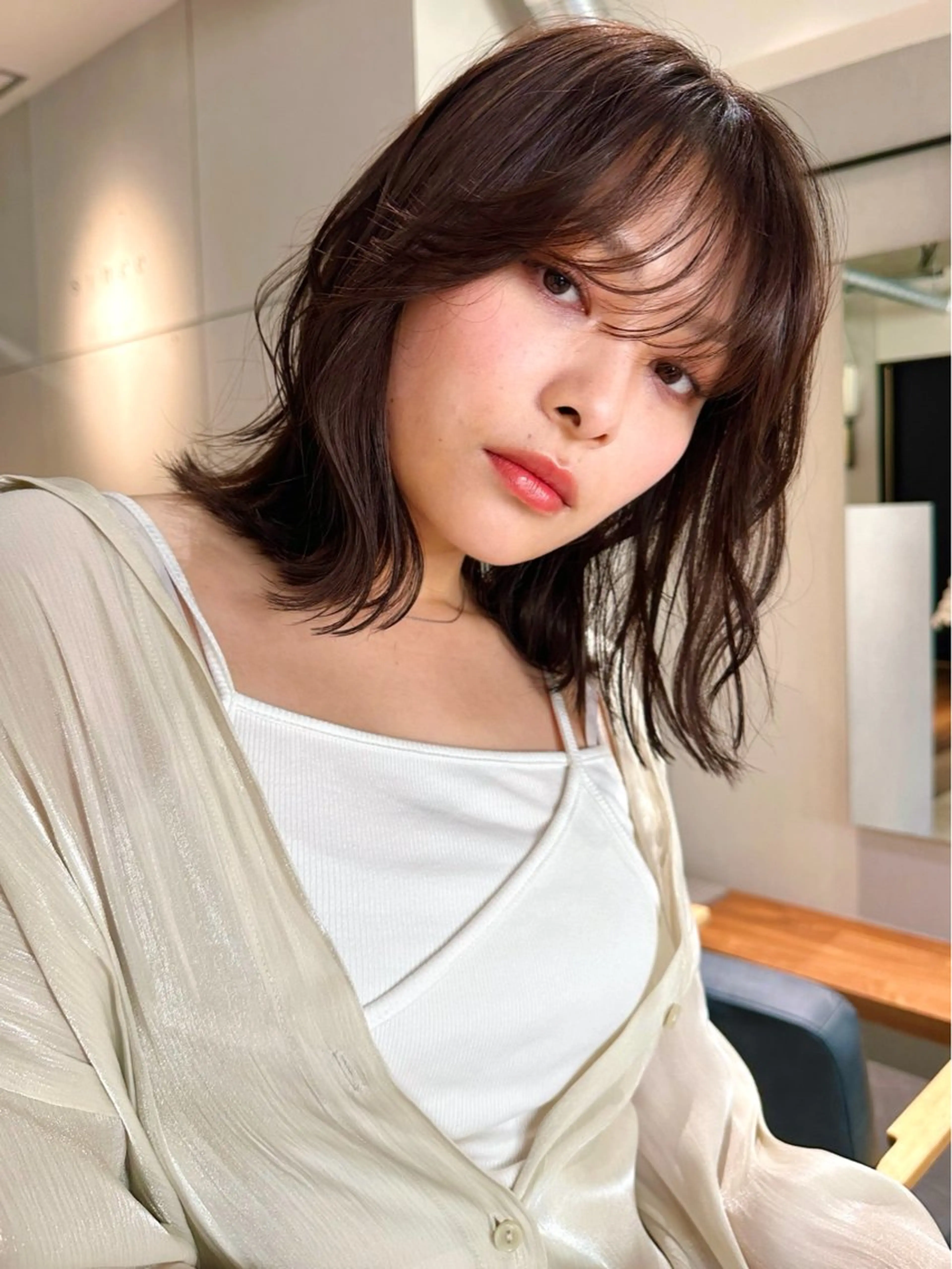 ショート カラー パーマ 🫧小顔×似合わせ× 透明感カラー🫧のヘアスタイル