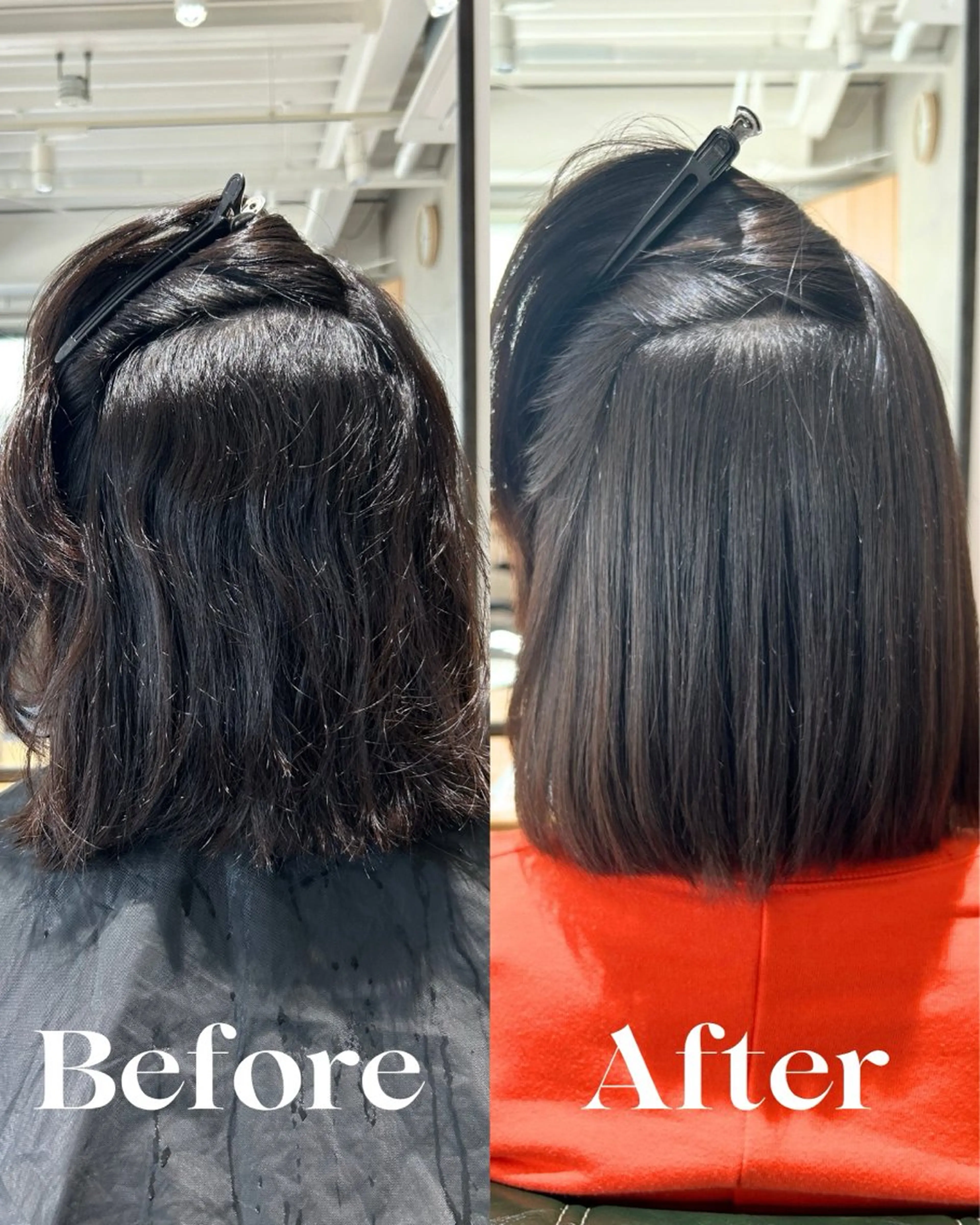 骨格カット+縮毛矯正+トリートメントの写真