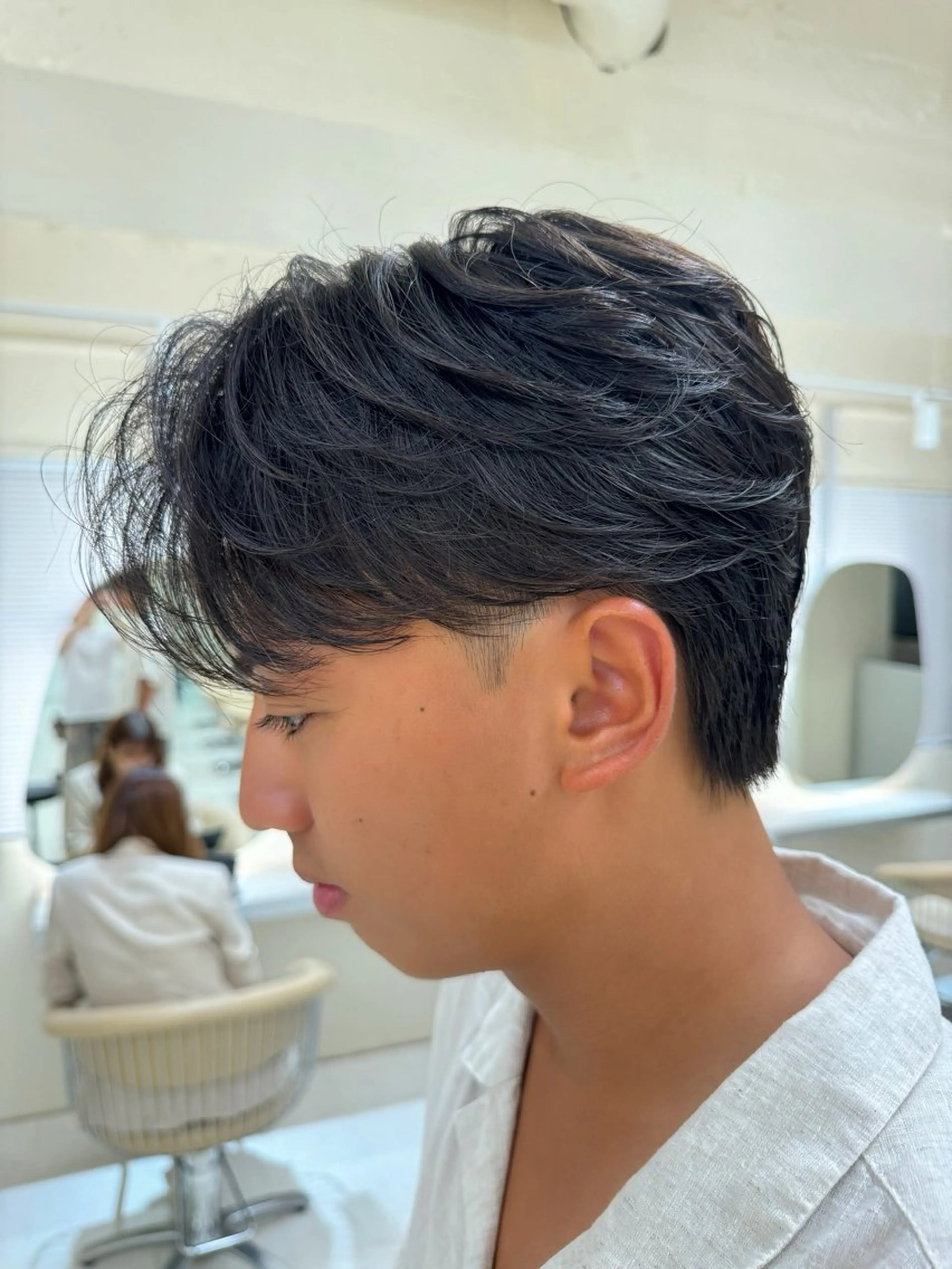 ショート パーマ メンズ センターパート メンズパーマ ニュアンスパーマ nico TOKYO 横浜所属・横浜/レイヤー/ カネコのヘアスタイル