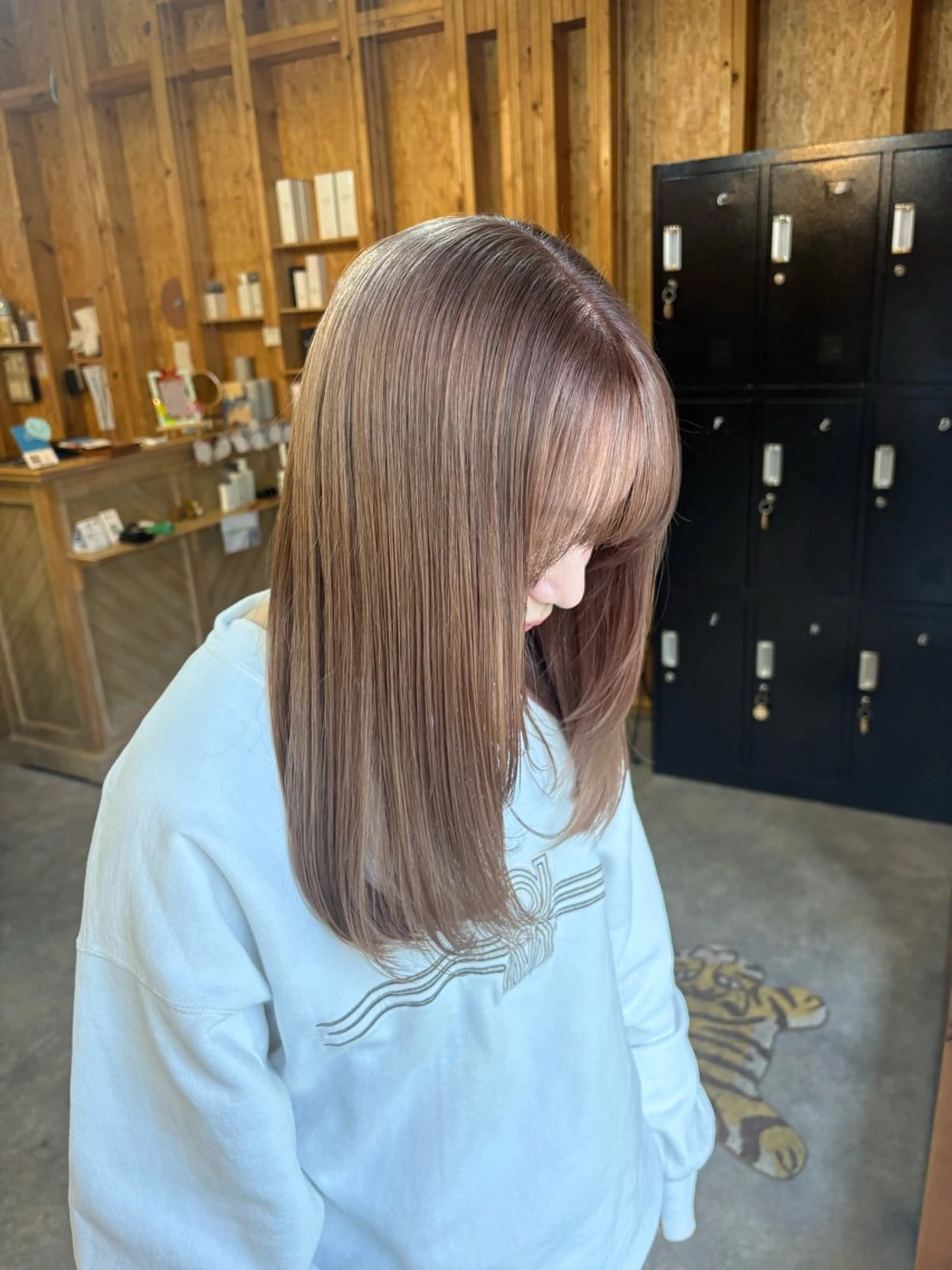 ロング カラー カット ヘアカラー トリートメント まろみ暖色× chia🕯のヘアスタイル