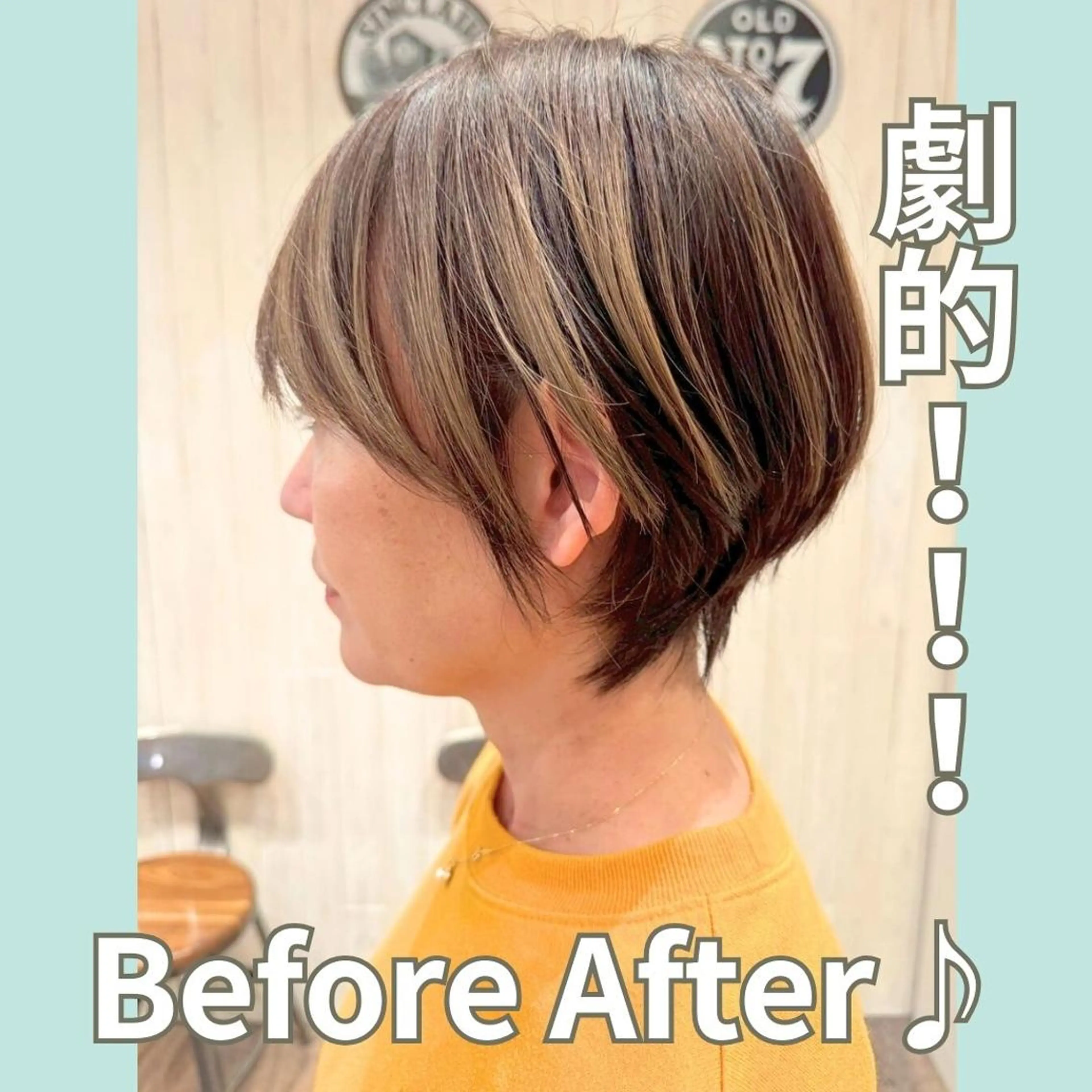 ショート レイヤーカット ショートヘア 小顔カット カット トリートメント 一宮駅3分/水野/ ショート/ボブのヘアスタイル