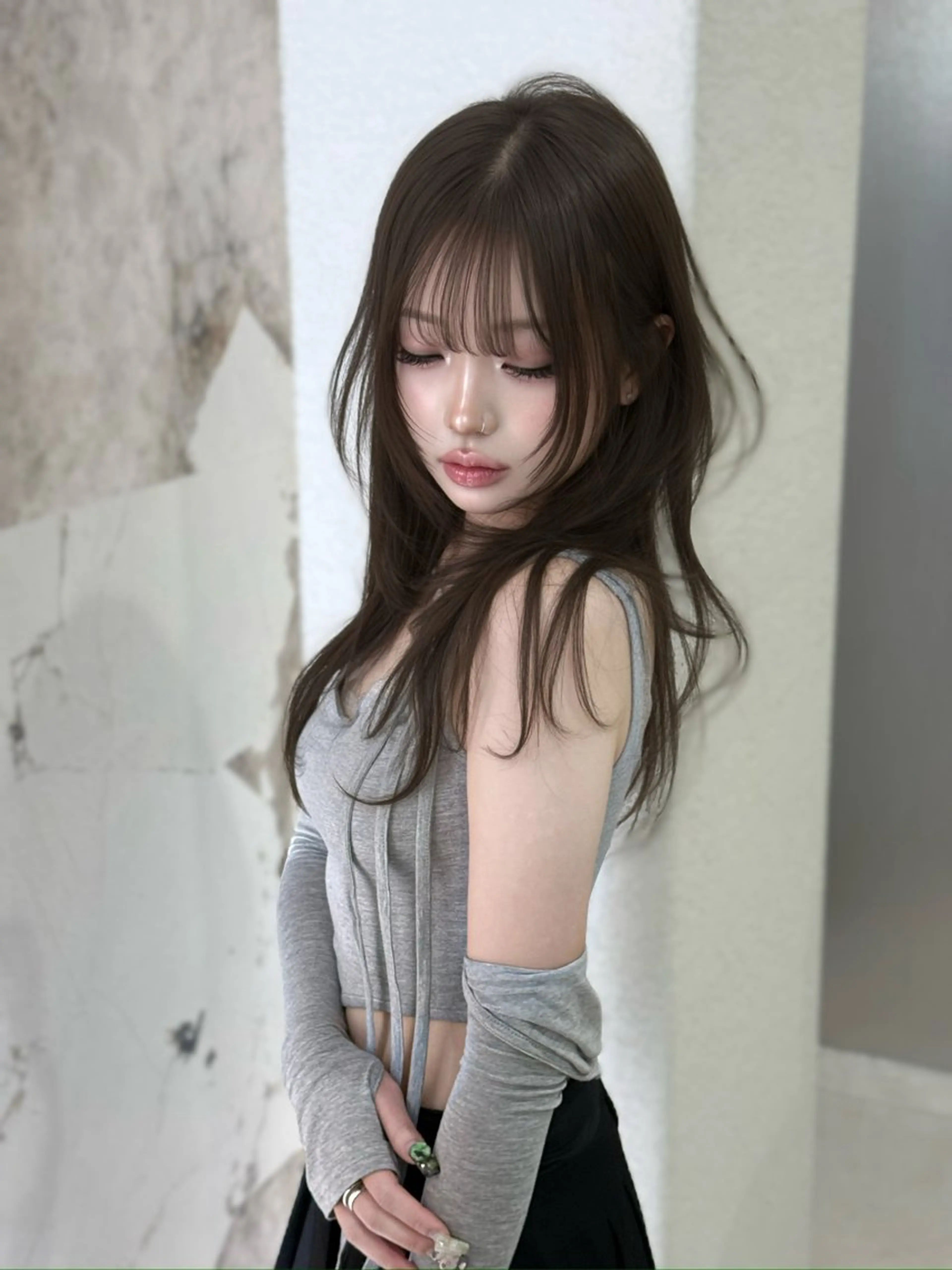 ロング 韓国風ヘア kiti Sakaeのヘアスタイル