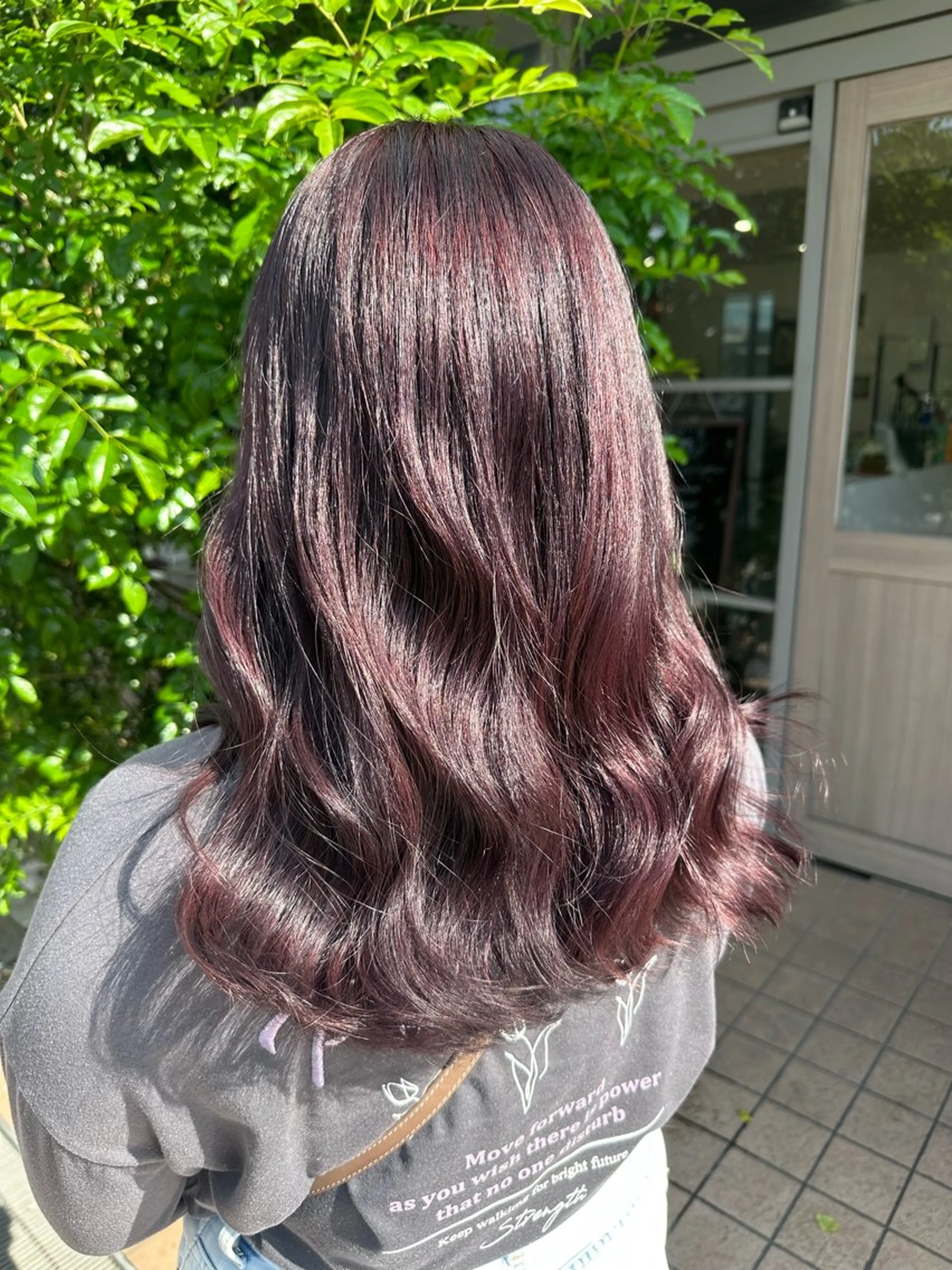 セミロング ヘアカラー トリートメント ツヤ髪質改善 💜れいな💜のヘアスタイル