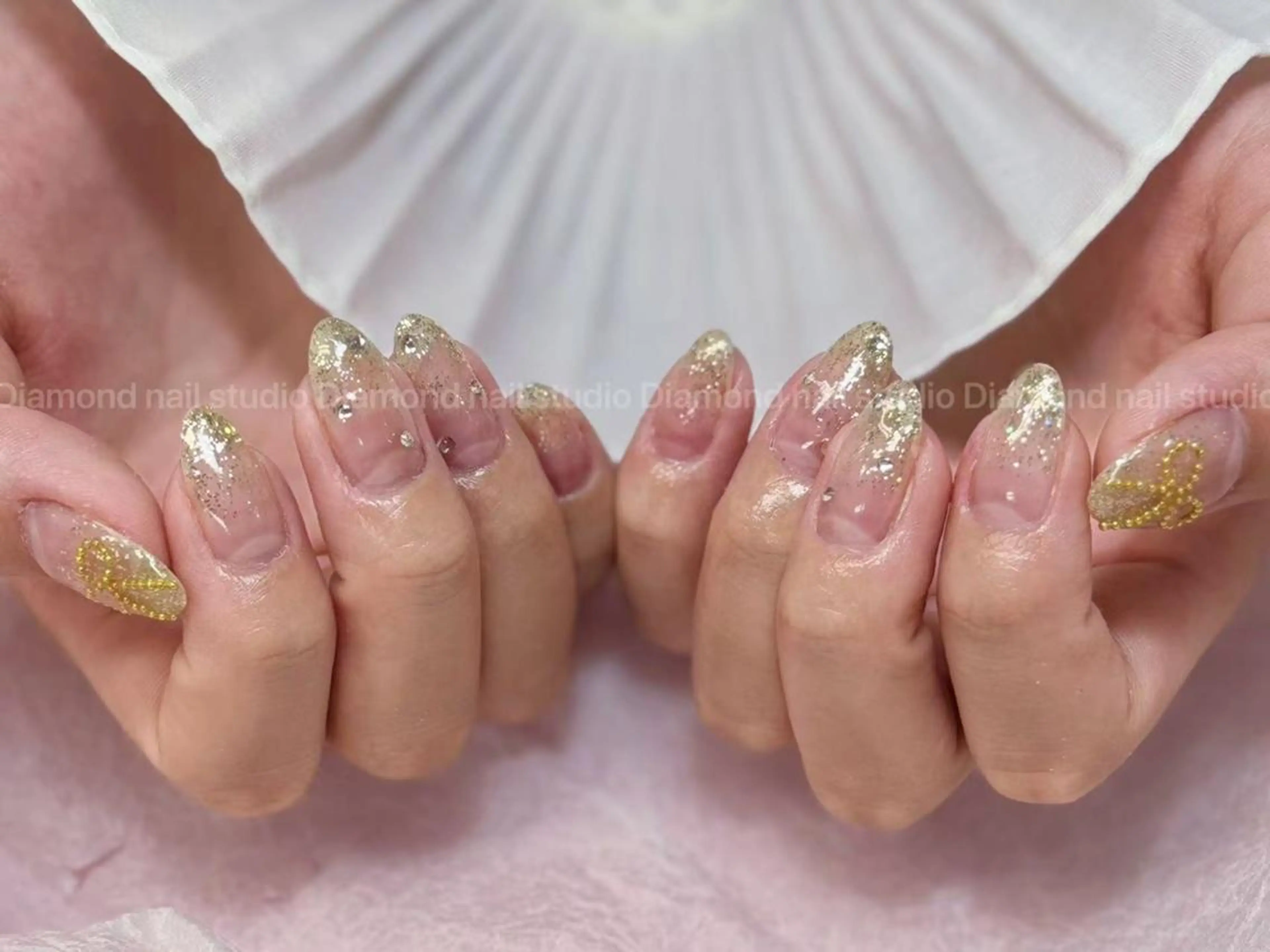 ネイル アートネイル オーロラネイル ガーリー キラキラネイル 韓国ネイル ハンドネイル DIAMOND Nail🍒のネイルデザイン