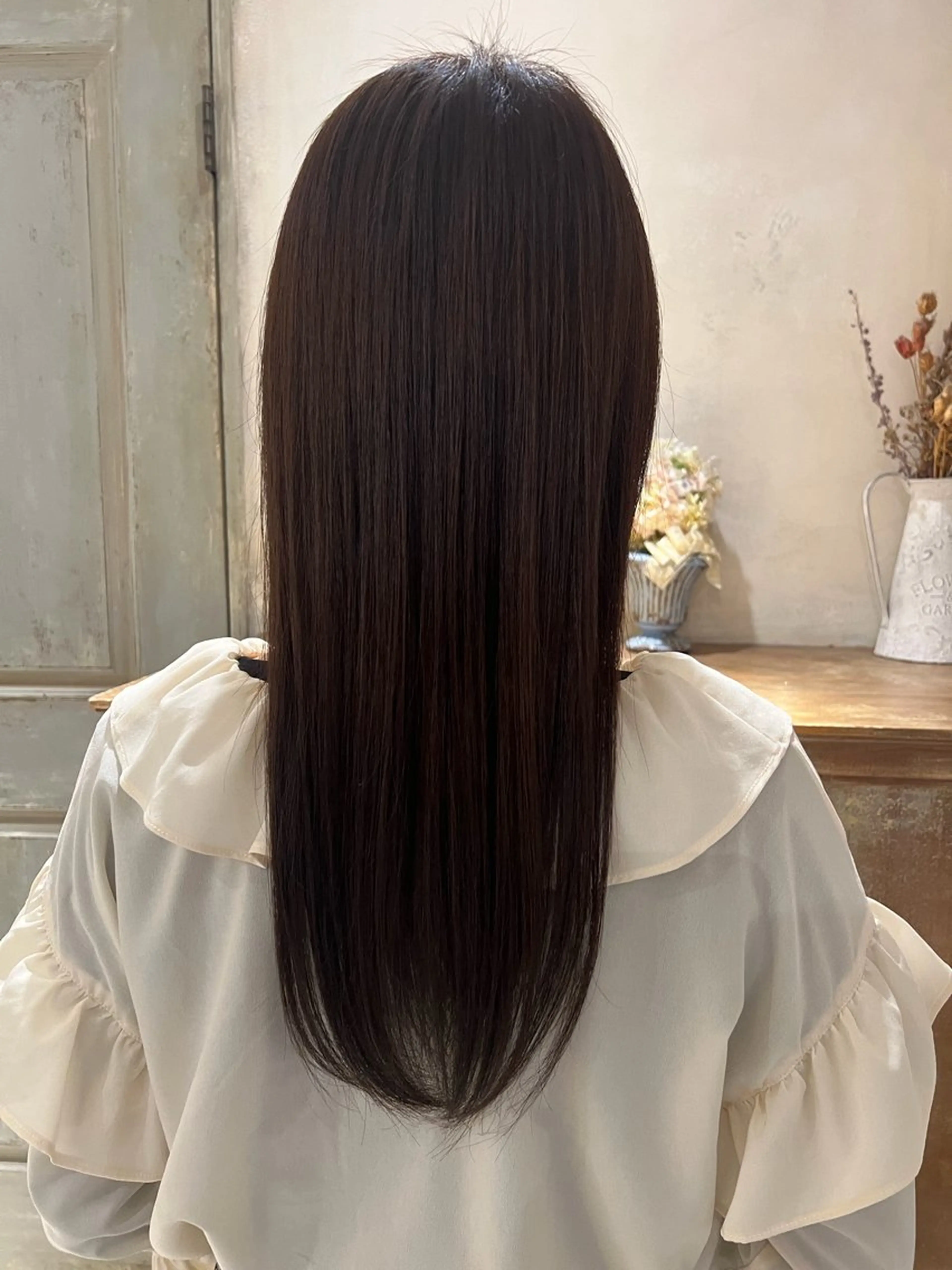 ロング Hair Make NEWYORK　稲荷町店所属・南部萌🍀美髪矯正 ツヤツヤストレートのヘアスタイル