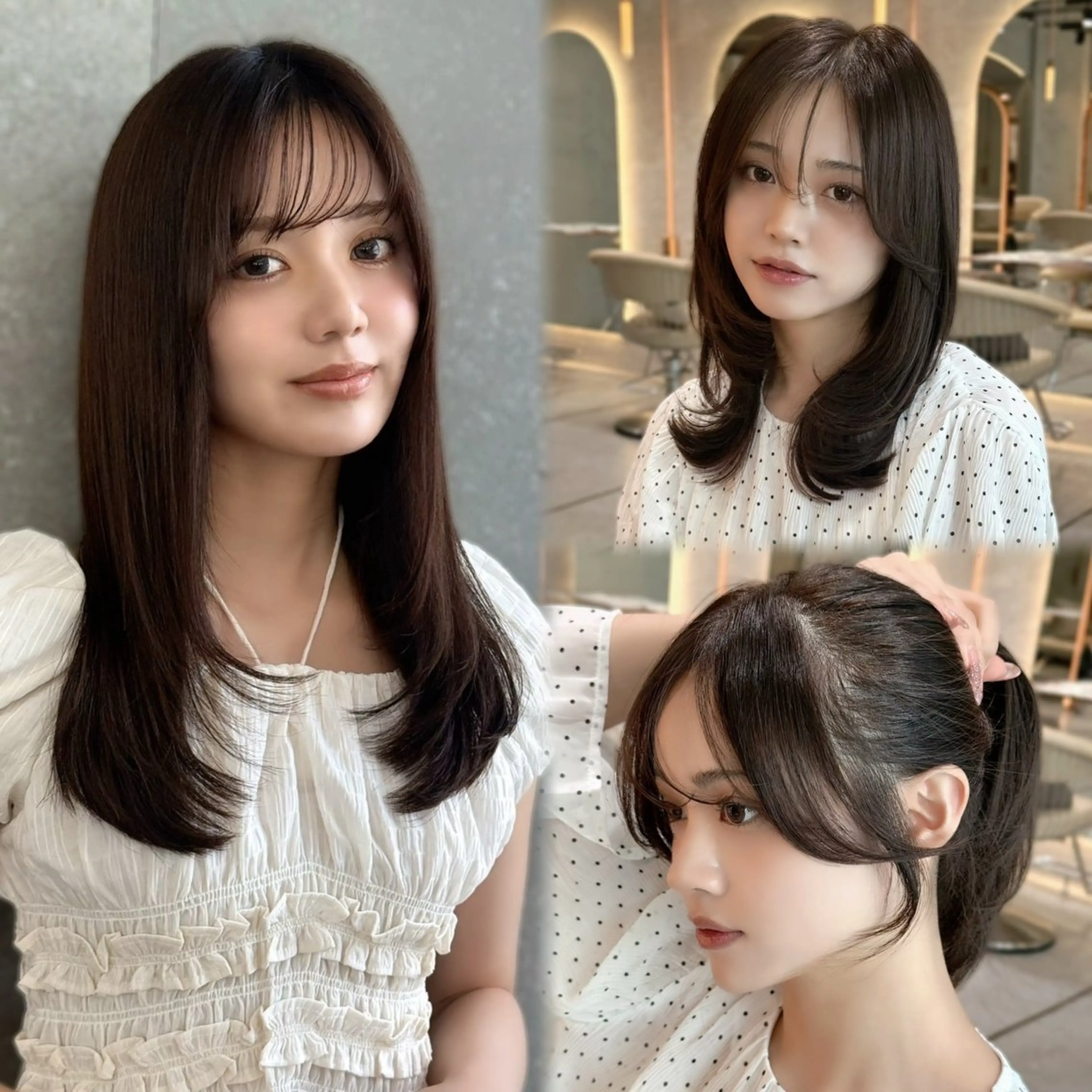 ロング 顔周りカット レイヤーカット カット ヘアカラー 髪質改善/顔周り/ レイヤー/銀座/サラのヘアスタイル