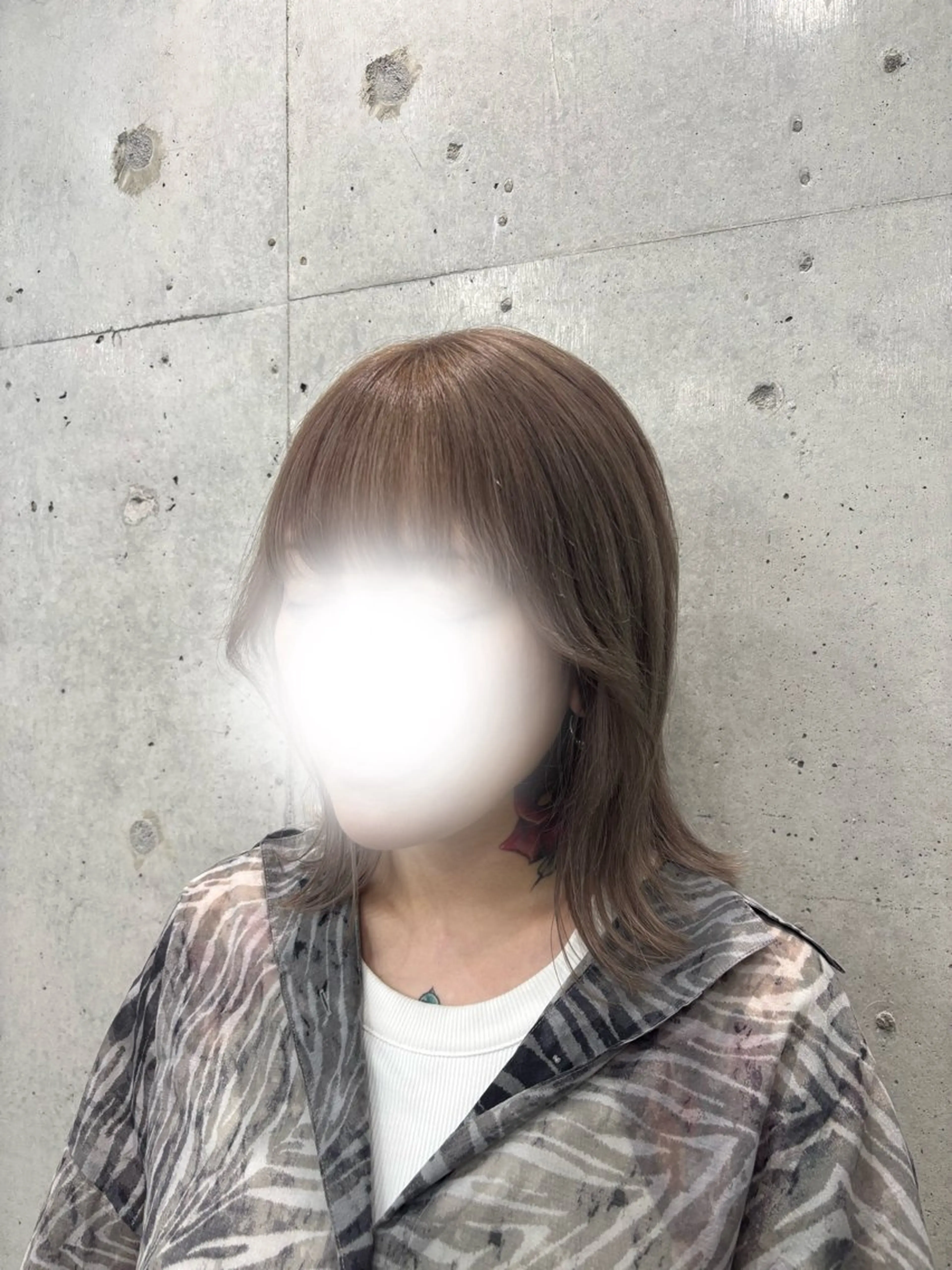 ミディアム ヘアカラー 🛼ハイトーンボブ 🍭yui :)のヘアスタイル