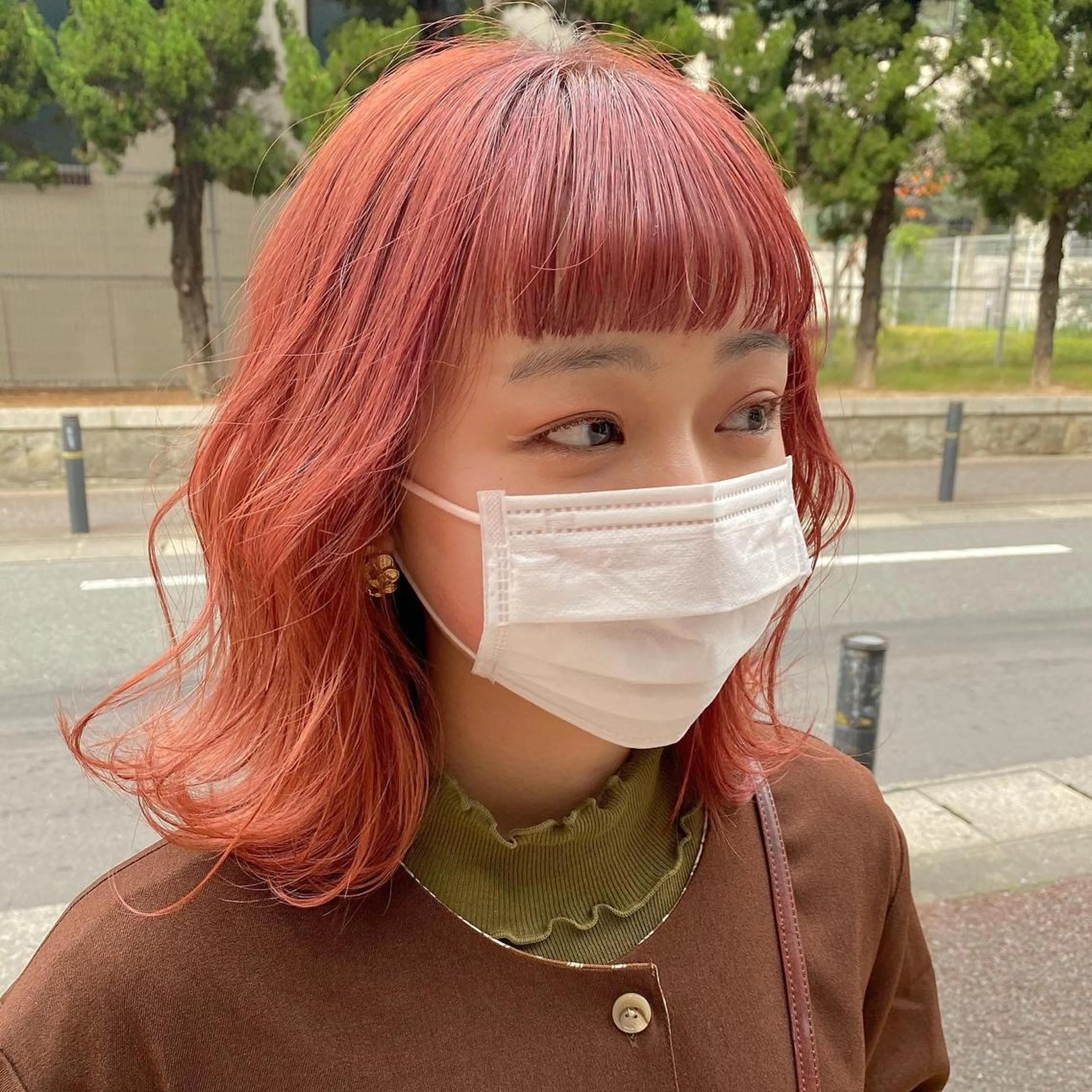 ミディアム カラー カット パーマ キタダ ヒロキのヘアスタイル