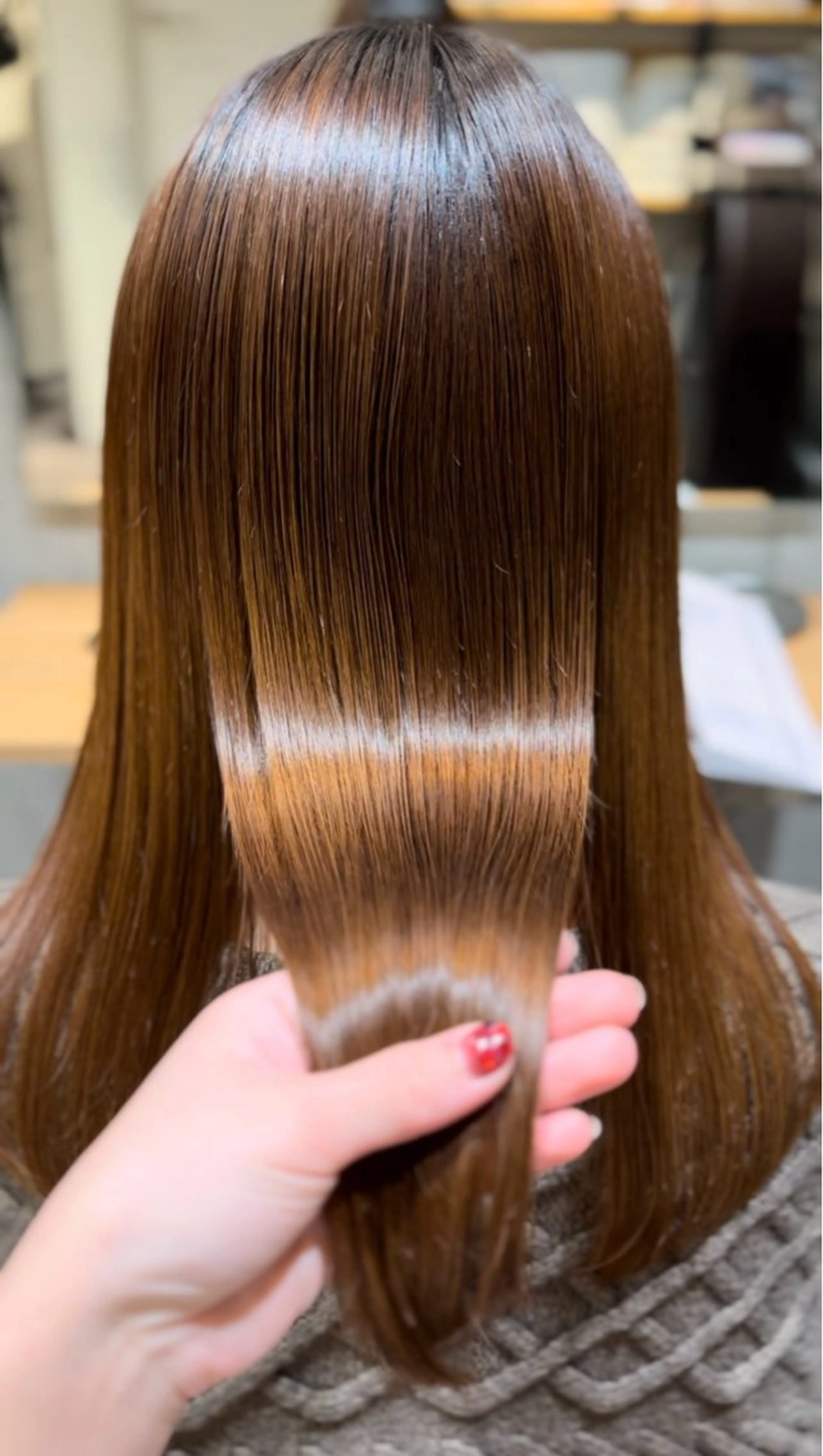 ミディアム パーマ 縮毛矯正 レイヤー/ボブカット kanohaのヘアスタイル