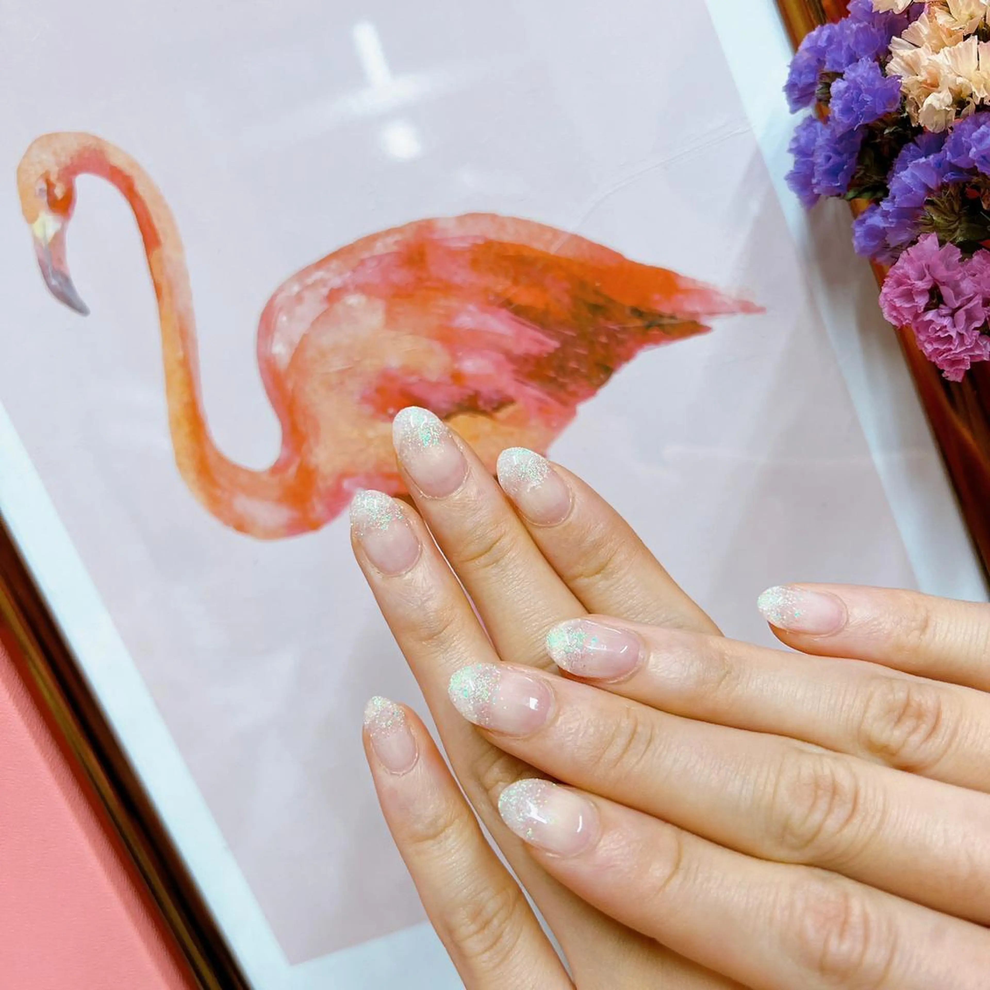 ネイル グラデーション ラメ(グリッター) ラメグラデーション kaenail 瑞江のネイルデザイン