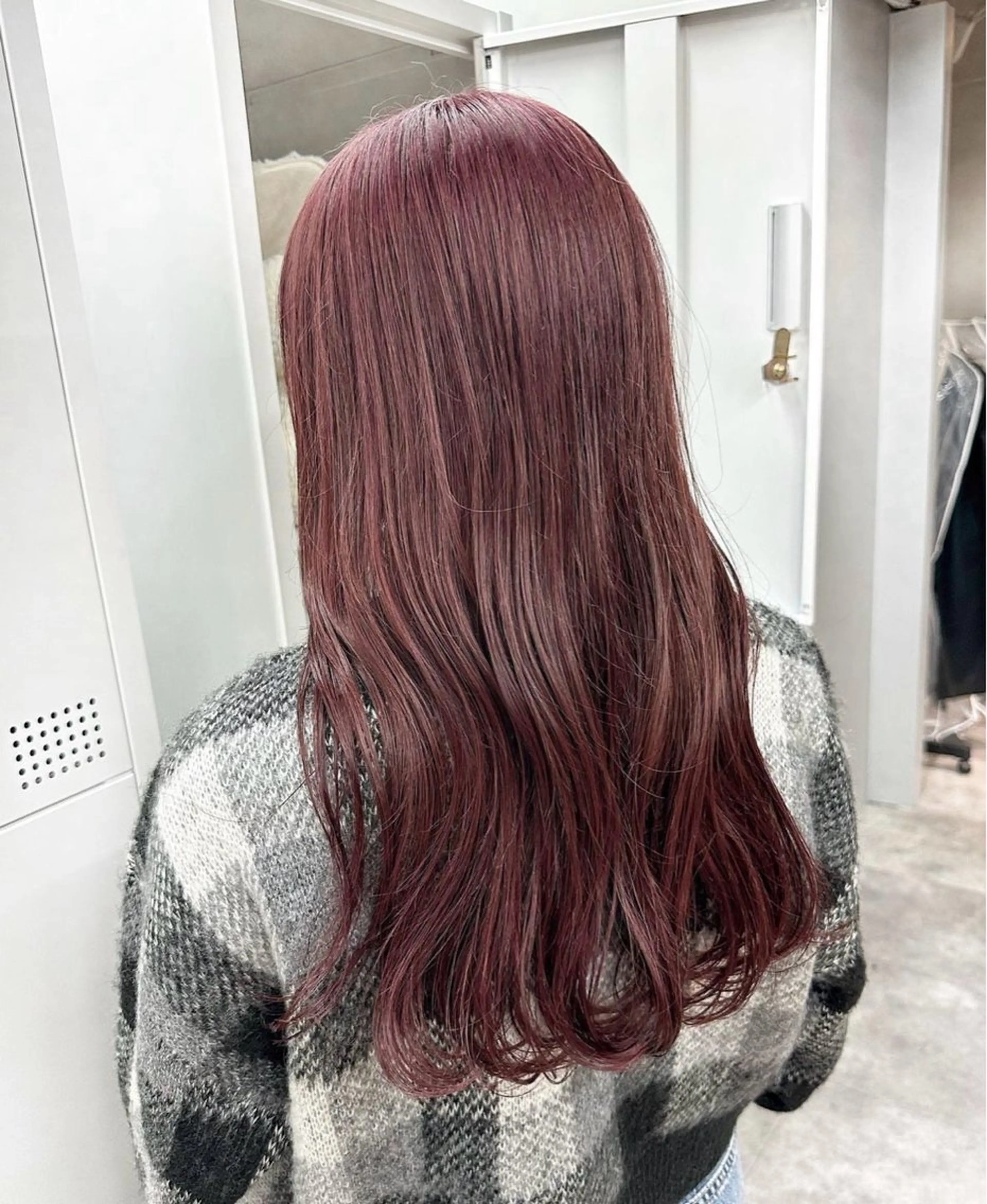 セミロング ヘアカラー rioカット縮毛 矯正♡韓国レイヤーのヘアスタイル