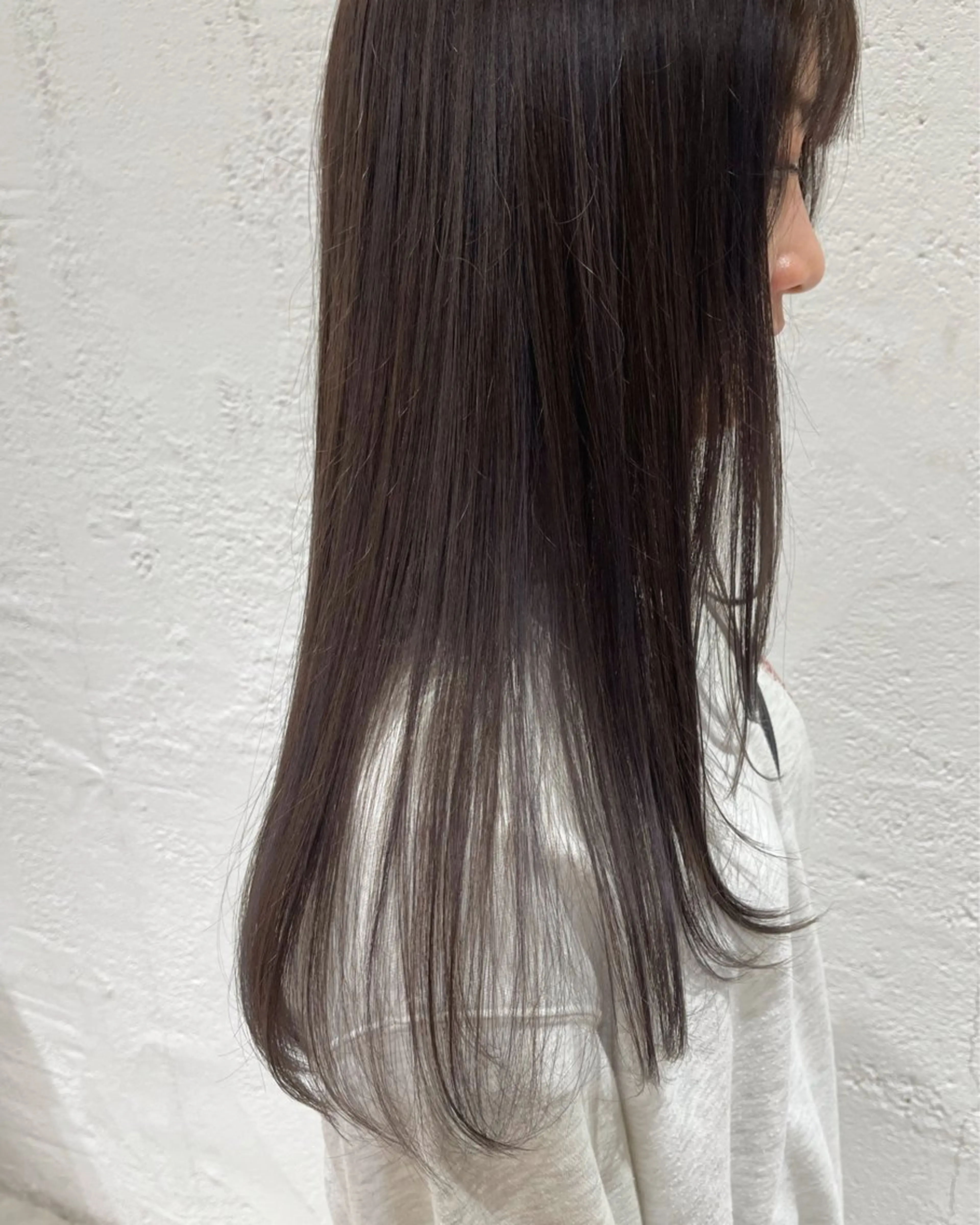 ロング カラー グレージュ カット ヘアカラー トリートメント サソウ ユリエ🥥のヘアスタイル