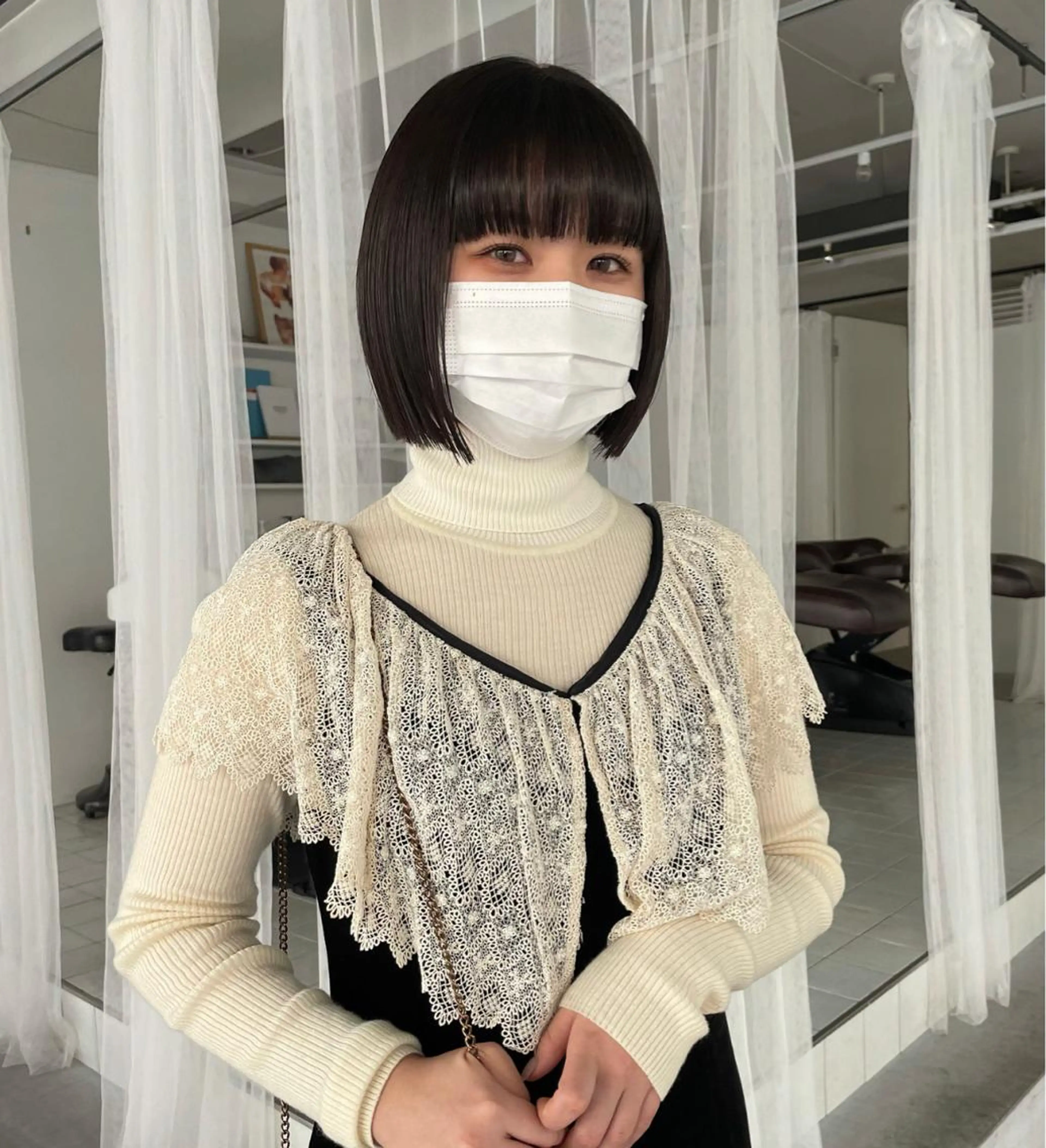 ショート ワイドバング chiharu ボブ/レイヤーのヘアスタイル