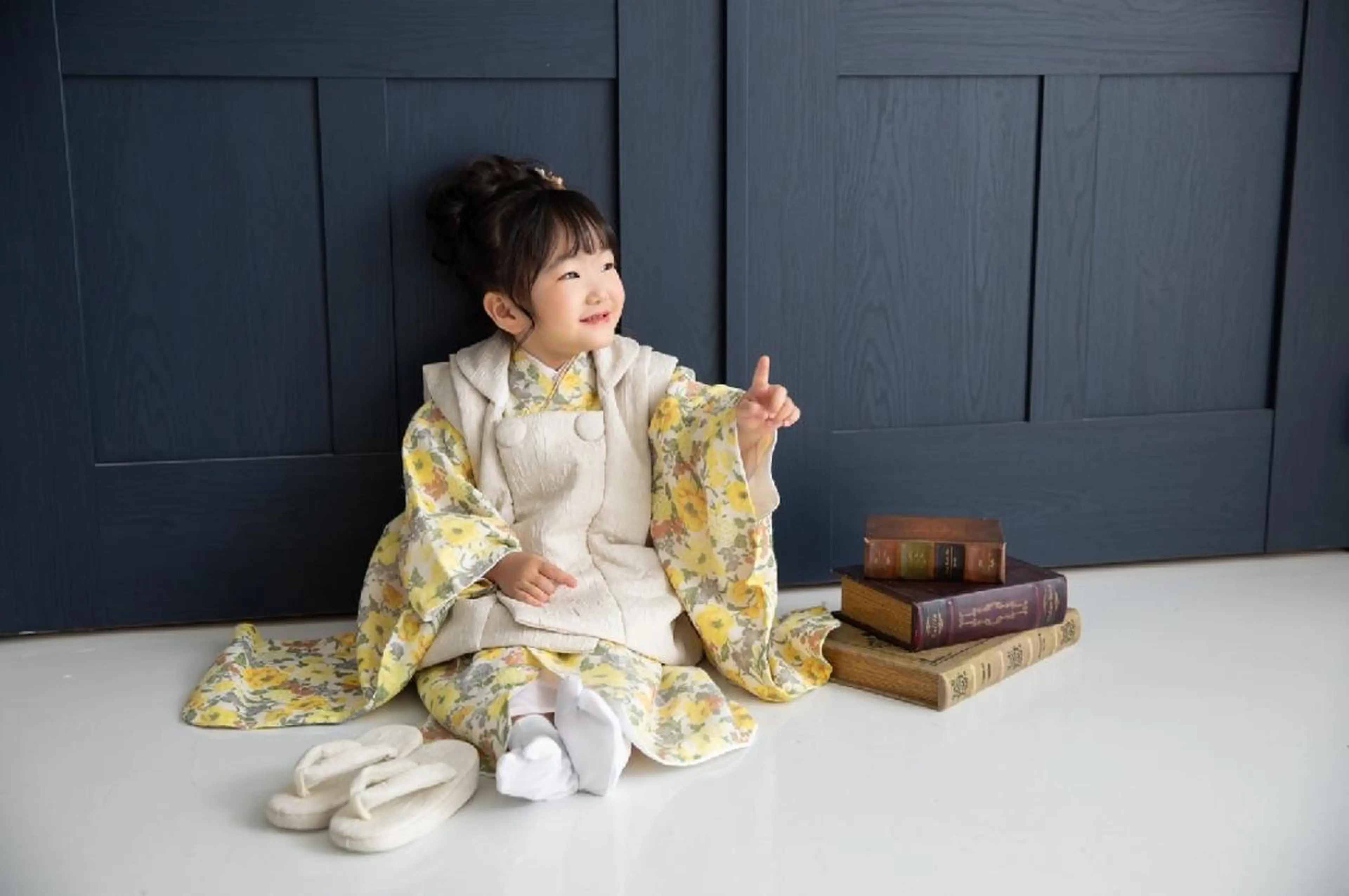 《七五三・お子様限定》ヘアメイク＋被布着付け　5500円の写真