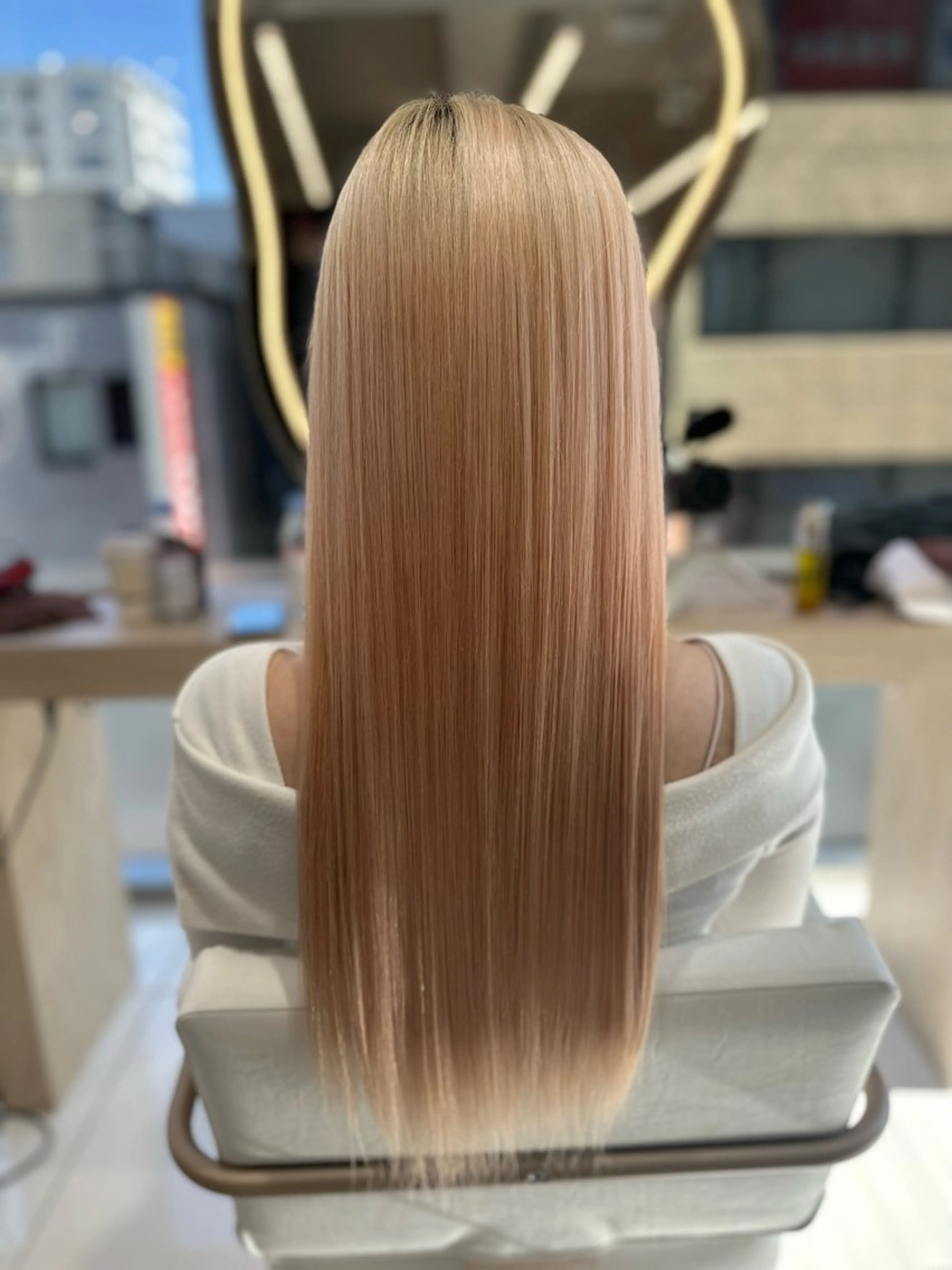 ロング パーマ 髪質改善 縮毛矯正 トリートメント 髪質改善/縮毛矯正 /ブリーチ矯正/岡部のヘアスタイル