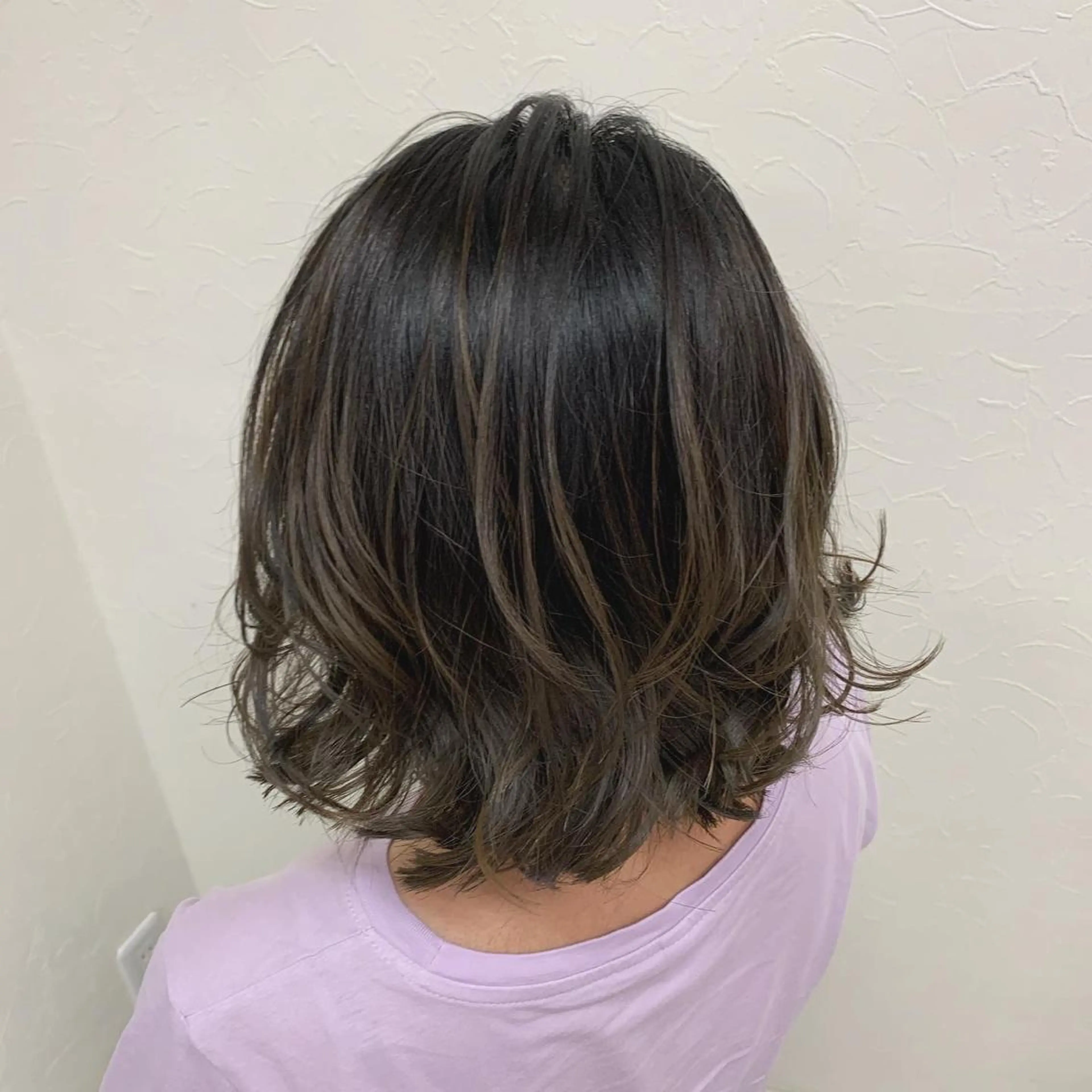 ミディアム カラー 【髪質改善】タケウチ 【手で乾かすだけ】のヘアスタイル