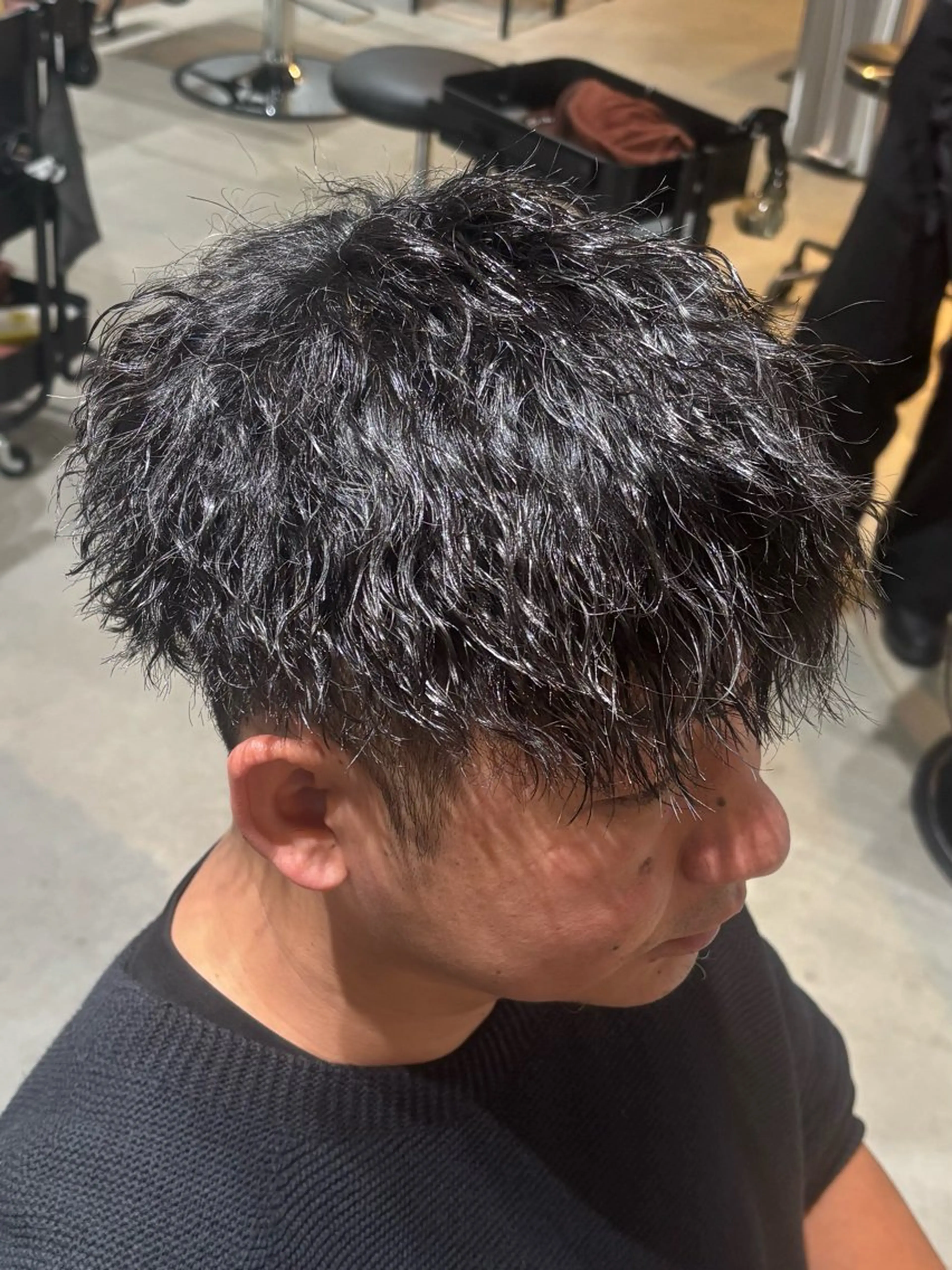 パーマ メンズ カット パーマ 心斎橋メンズヘア特化 高森蓮のヘアスタイル