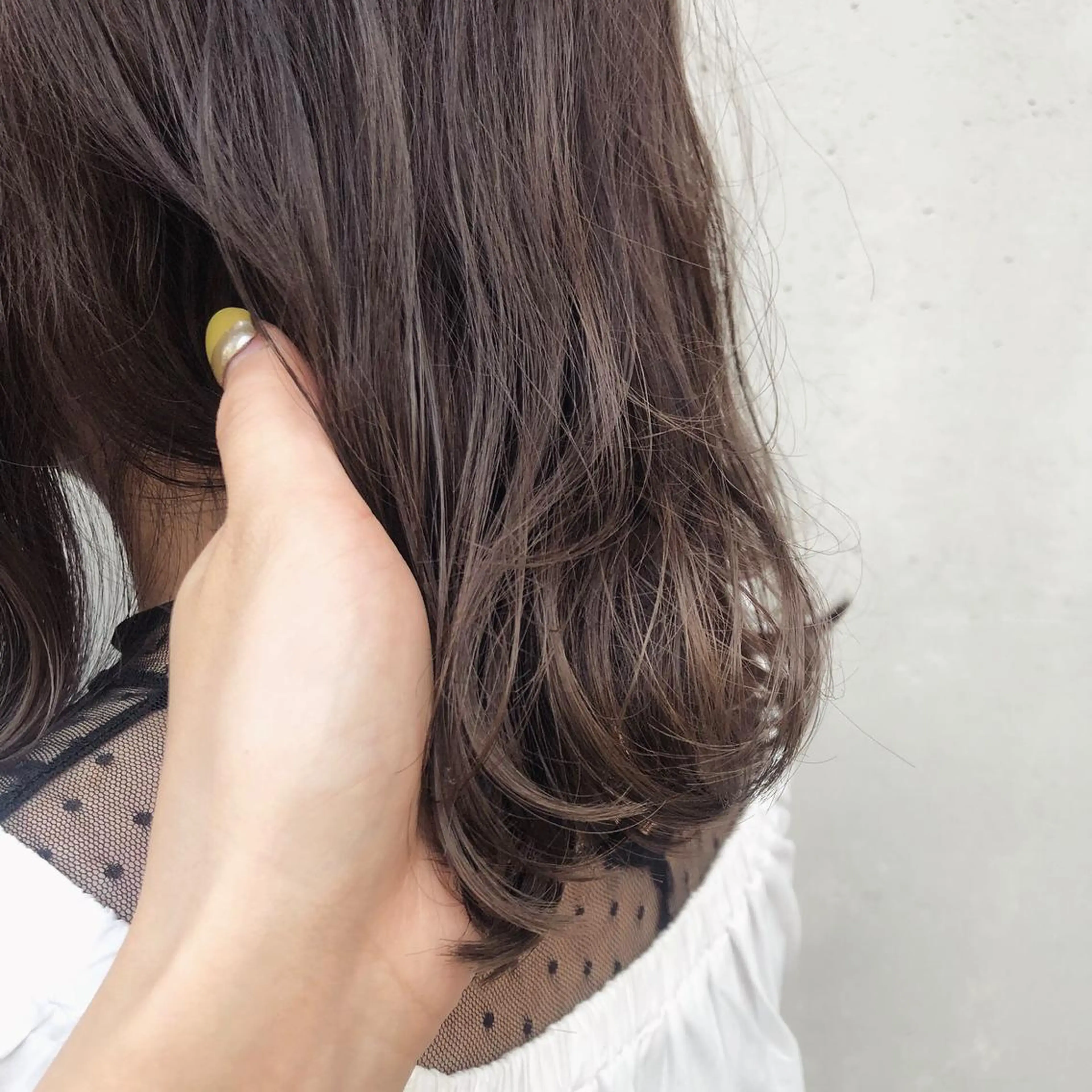 セミロング カラー ヘアアレンジ ハイライトカラー ラベンダーカラー ハイライト カット ヘアカラー トリートメント 酸性縮毛矯正🧴韓国 レイヤー/髪質改善のヘアスタイル