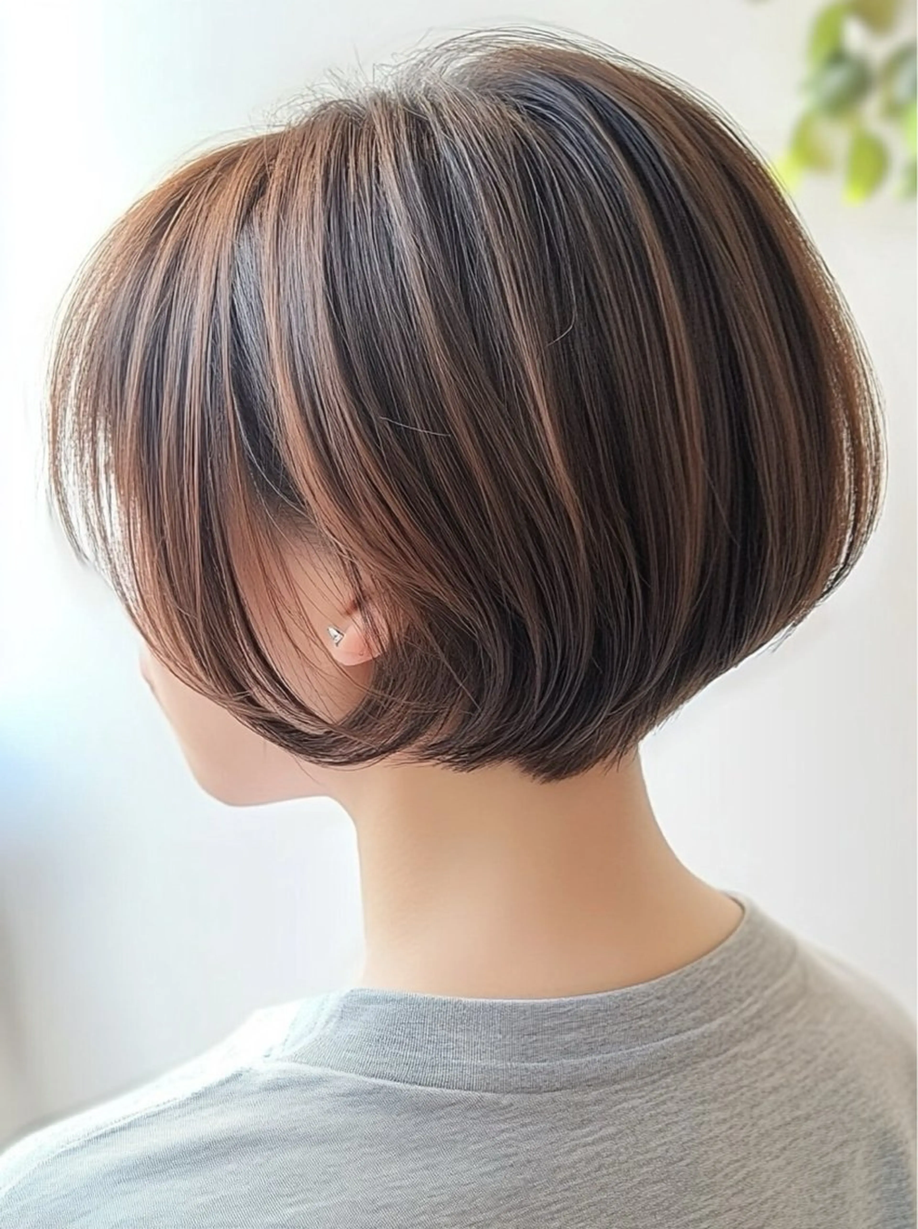 ショート カラー カット ヘアカラー トリートメント レイヤー×顔周 り×髪質改善/MIUのヘアスタイル