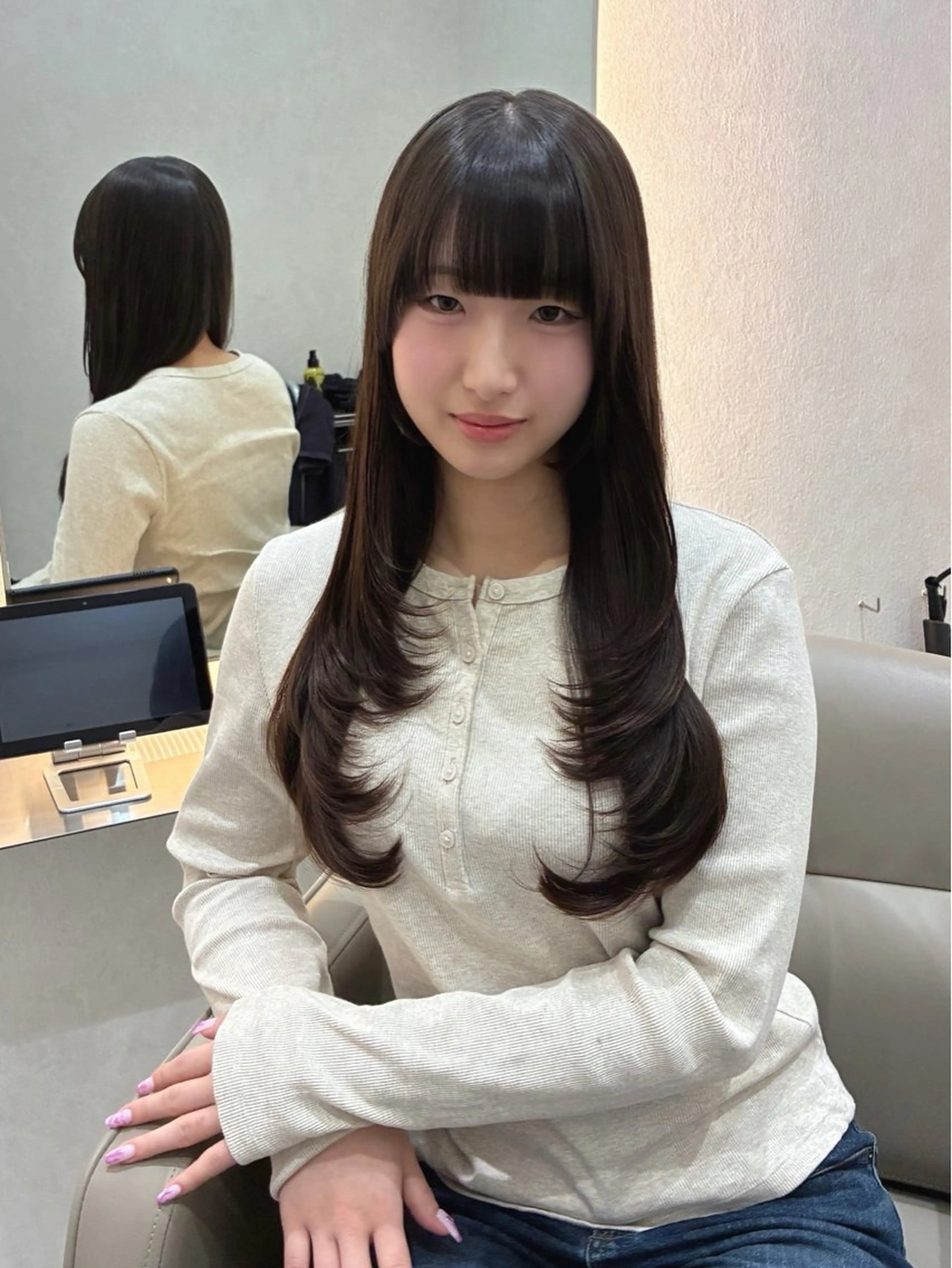 ロング ロングレイヤー 髪質改善 レイヤーカット ロング 縮毛矯正 カット トリートメント 髪質改善/レイヤー 本田拓也のヘアスタイル