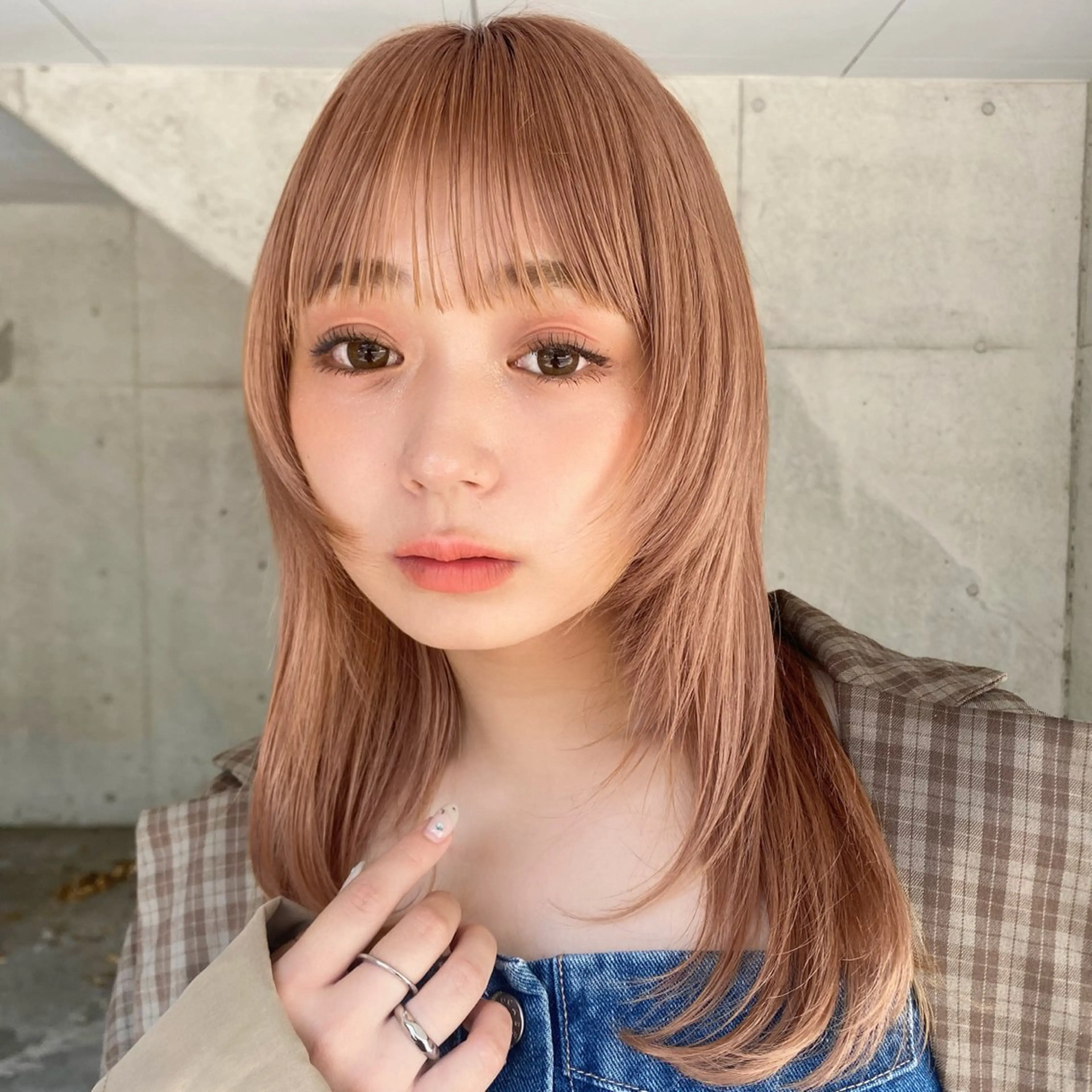 ミディアム カラー レイヤーカット カット ヘアカラー トリートメント shiori/暖色/ レイヤー/似合わせのヘアスタイル