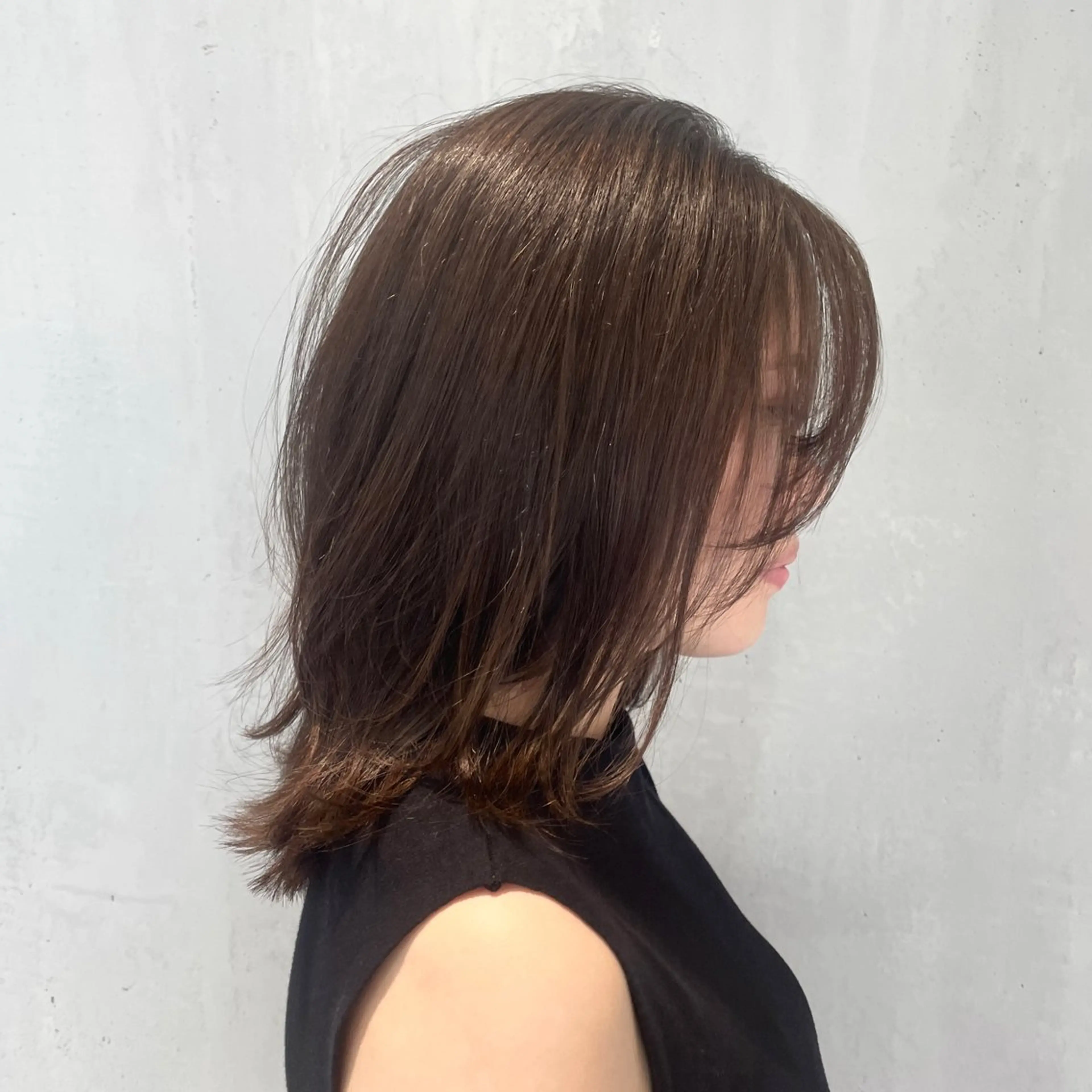 セミロング カラー アッシュ アッシュグレー アッシュグレージュ ベージュカラー 透明感カラー カット ヘアカラー DX SHARE SALON所属・matka白髪ぼかし 大人ヘア/KEIKOのヘアスタイル