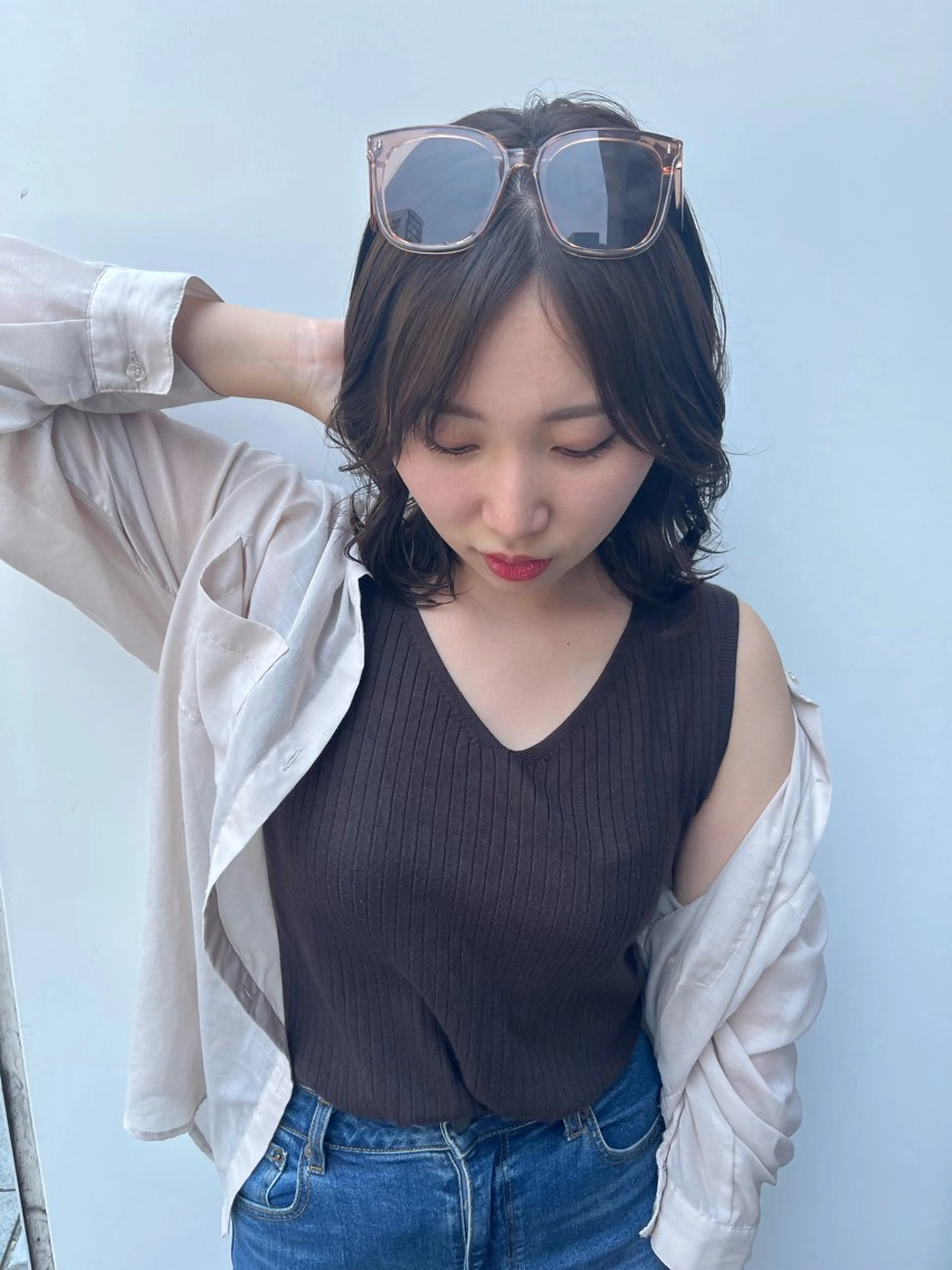 ミディアム ALLYS 渋谷店所属・最高級の艶のある カラーmei🎨のヘアスタイル