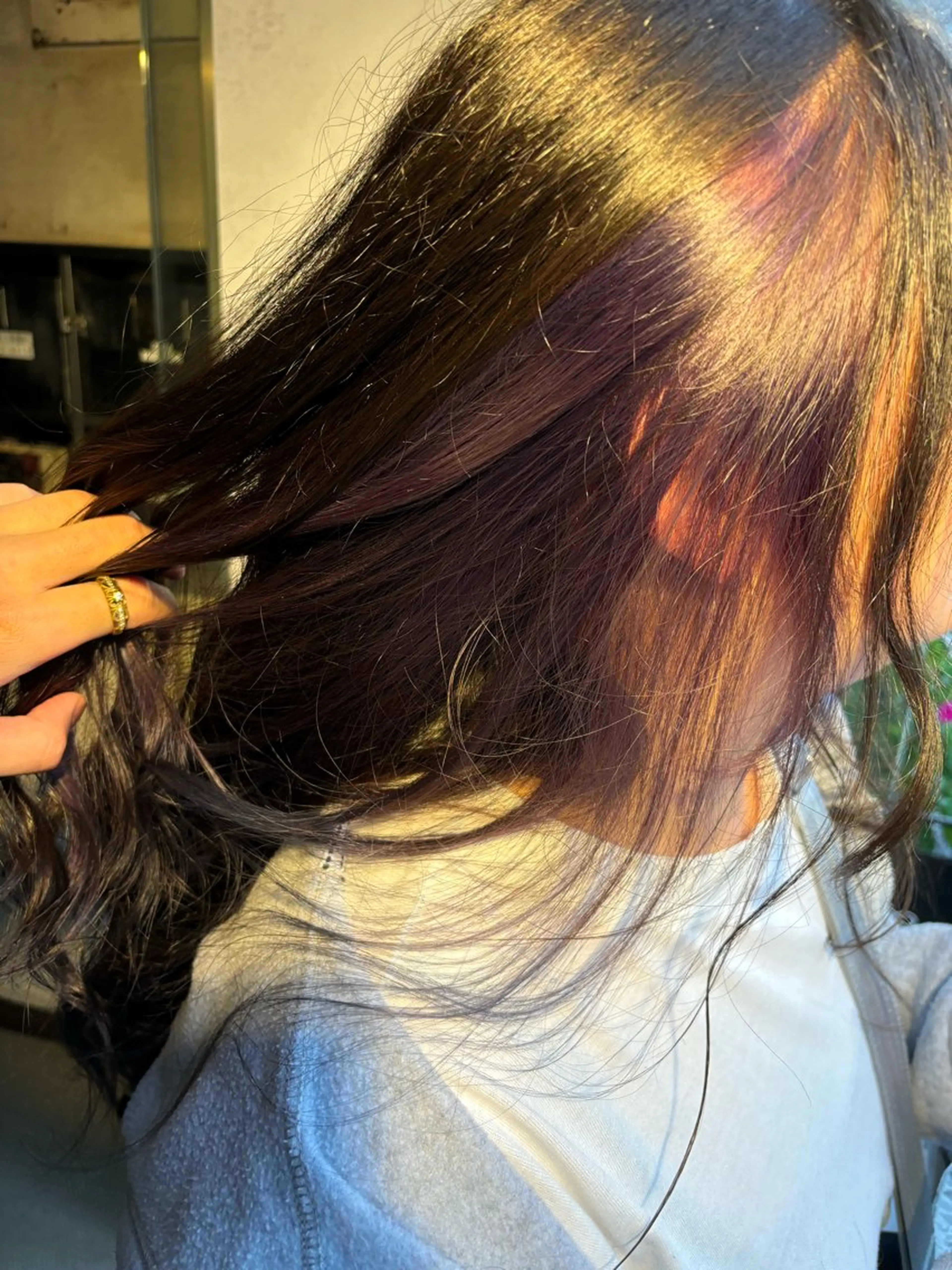 ロング カラー ラベンダーカラー カット ヘアカラー メンズ/ヘアセット/ 顔周りレイヤー/💶のヘアスタイル