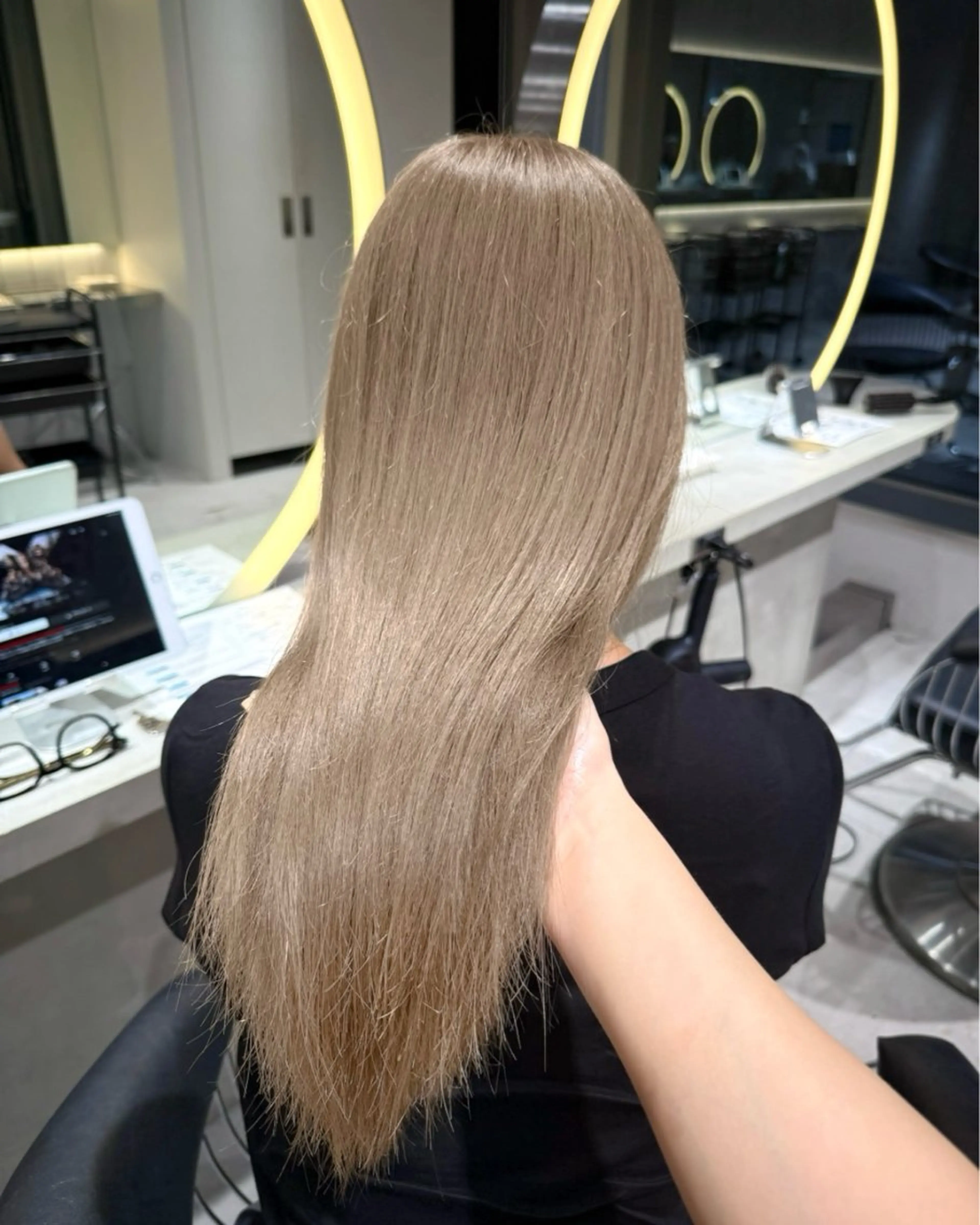 ロング カット ヘアカラー トリートメント ハイトーン特化🤍/ 韓国ボブ / ハルナのヘアスタイル