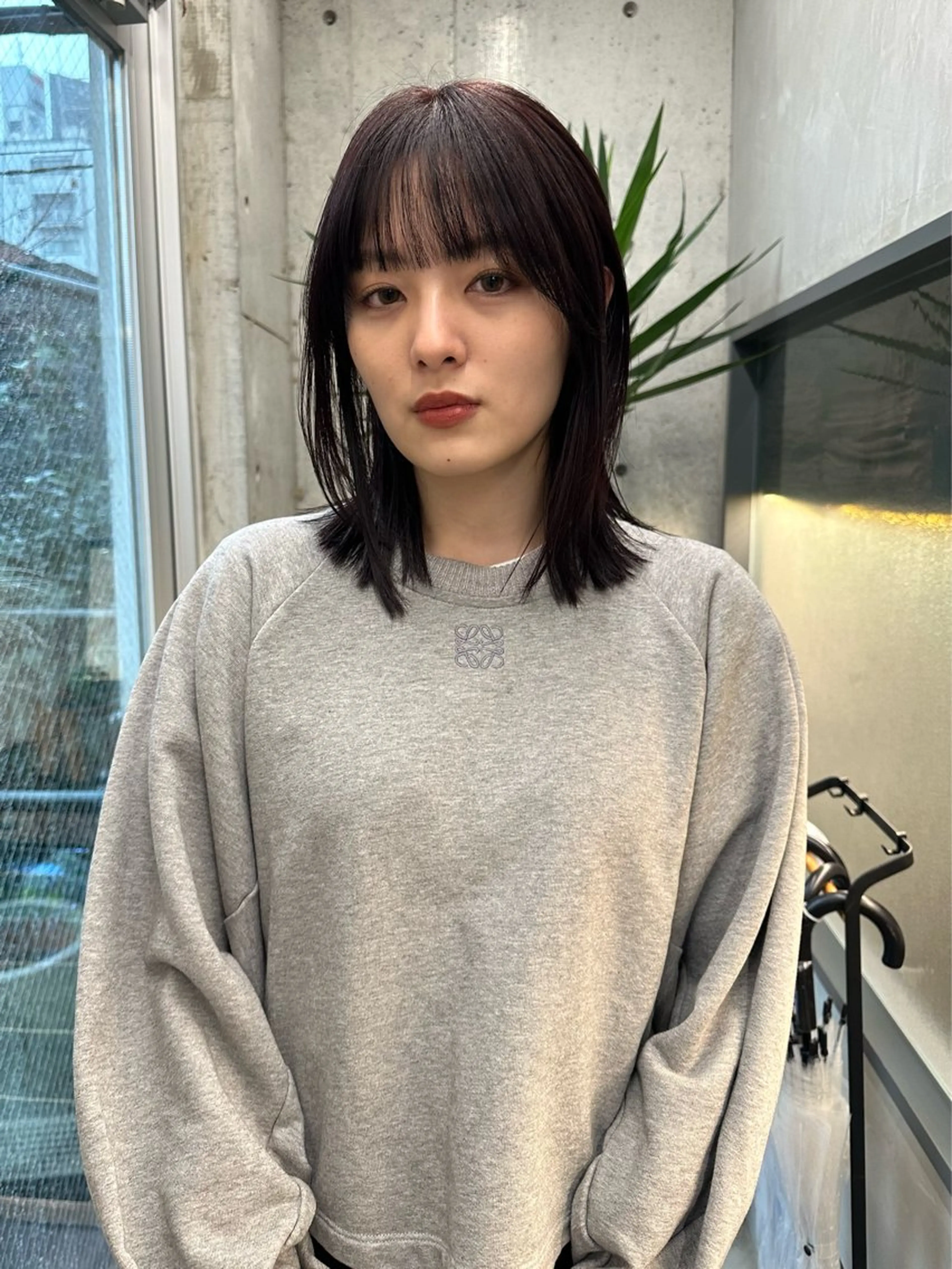 ミディアム カラー レッドカラー ボブ/似合わせカット /ニュアンスカラーのヘアスタイル