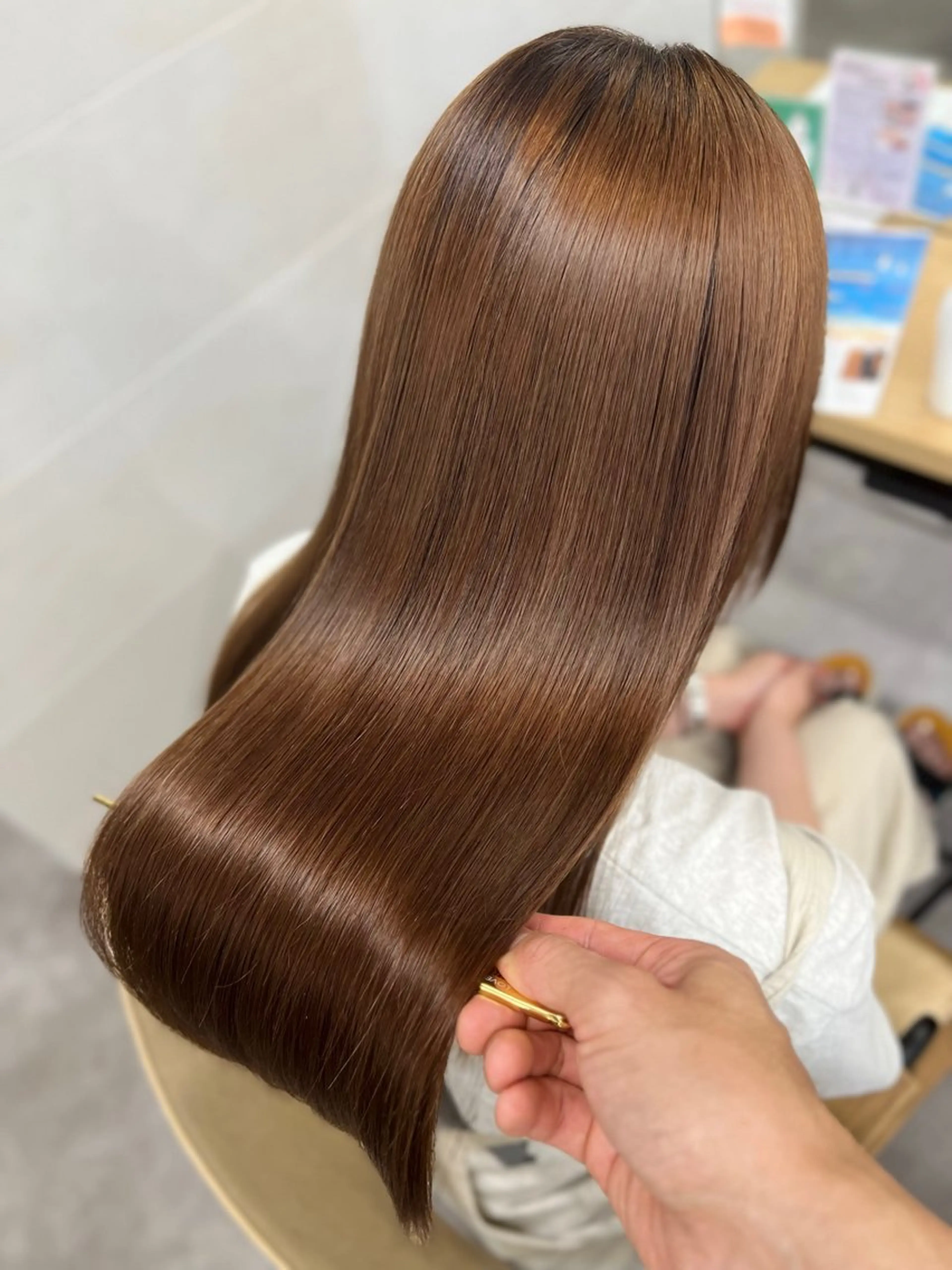 ロング レイヤーカット/ 艶カラー/山内一暉のヘアスタイル