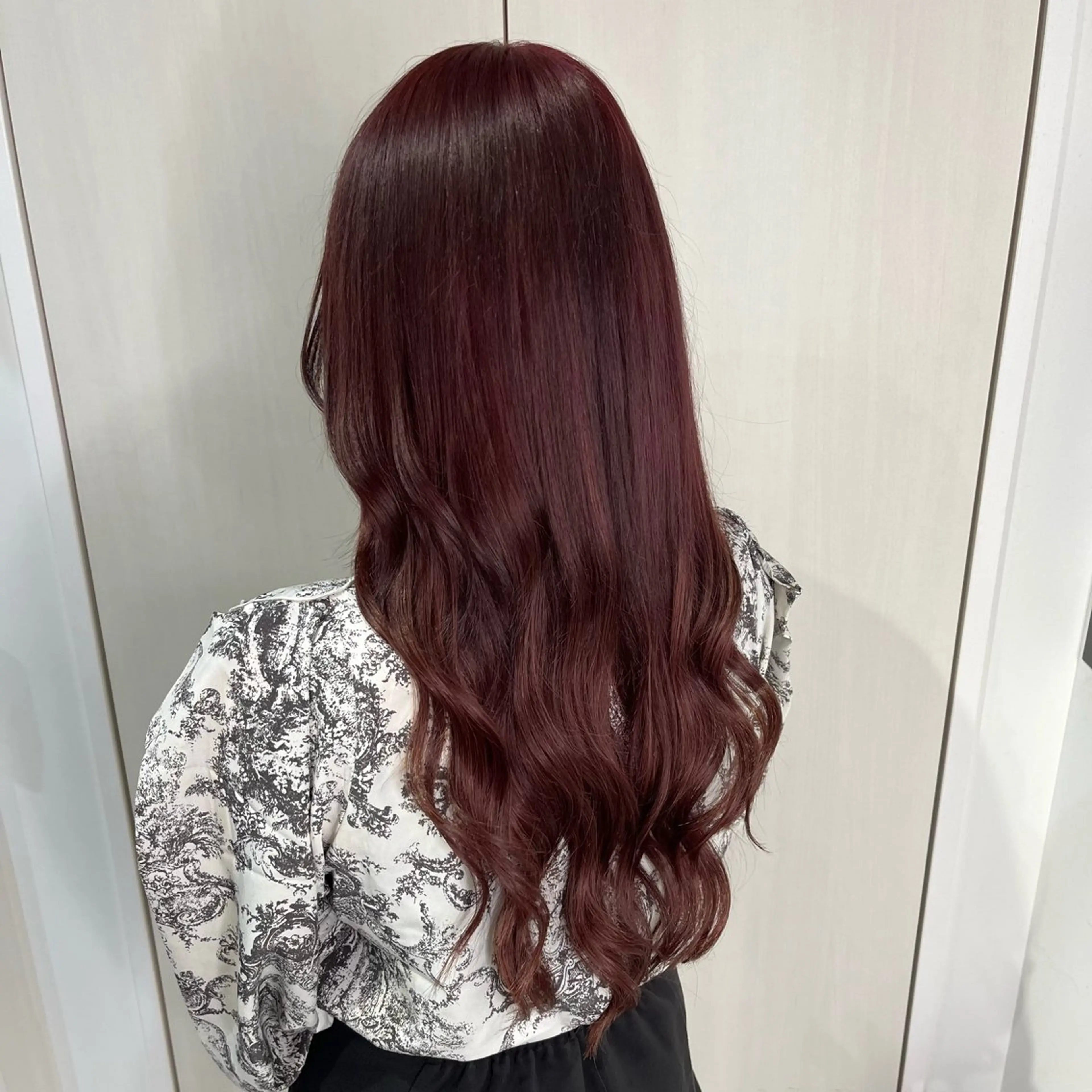 ロング カラー ボルドーカラー ヘアカラー エクステ beauty studio M.O.D shibuya 【モッズ】所属・🦋エクステ🦋 TOMOKAのヘアスタイル