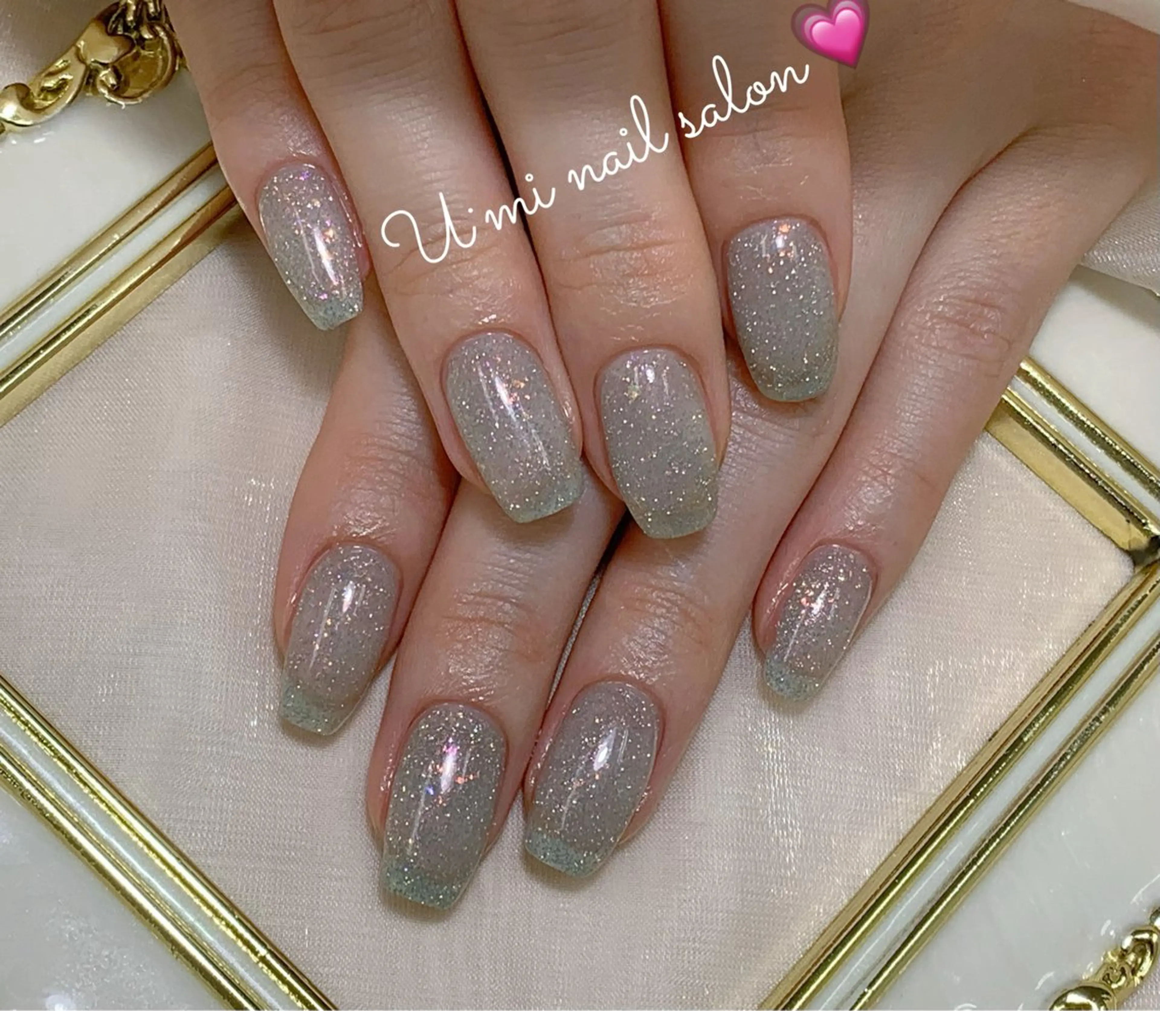 ネイル フラッシュネイル ワンカラーネイル ハンドネイル U·Mi nail salon所属・U·Mi 上野御徒町容のネイルデザイン